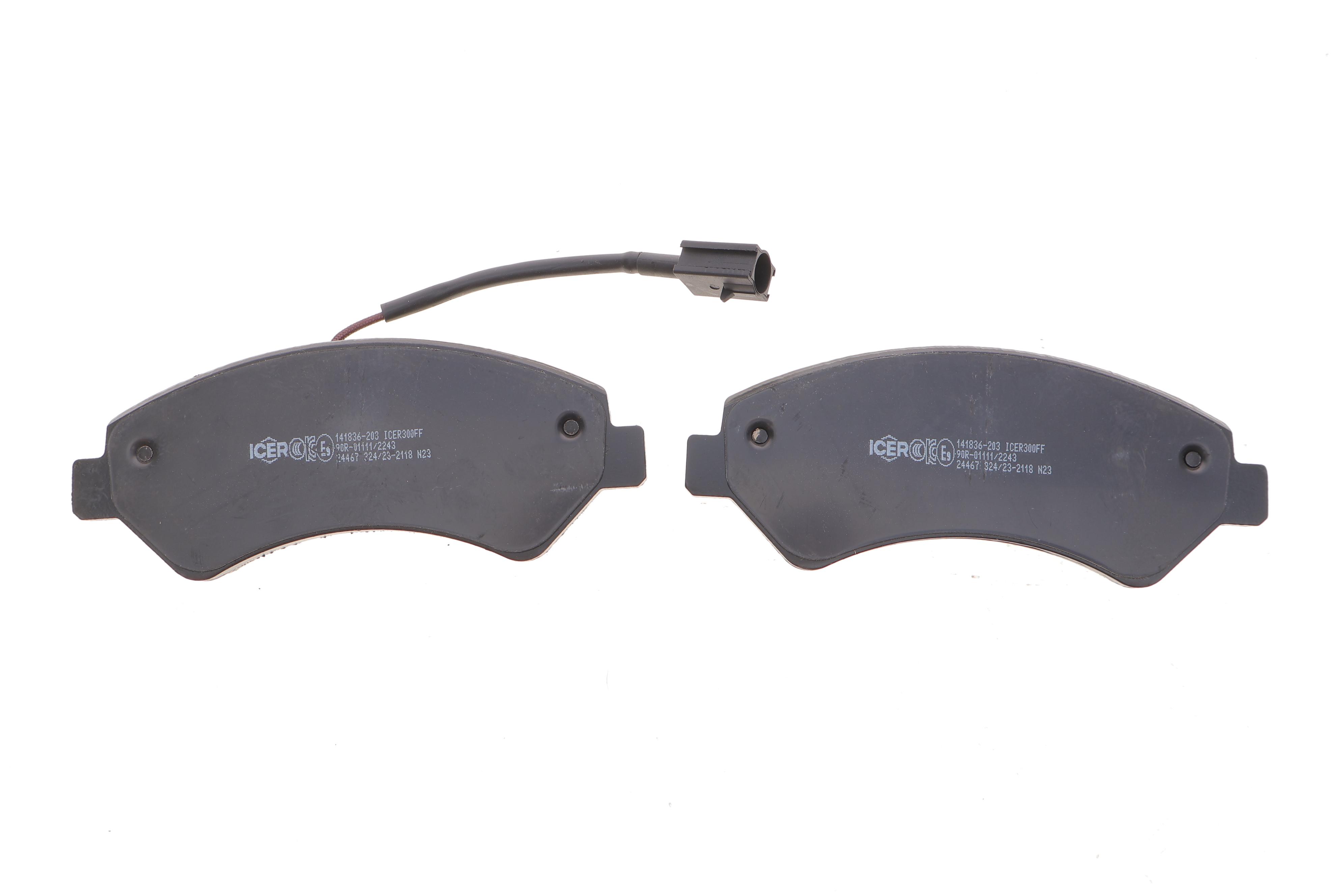 Колодки гальмівні (передні) Citroen Jumper/Fiat Ducato/Peugeot Boxer 06- R16 (з датчиком)