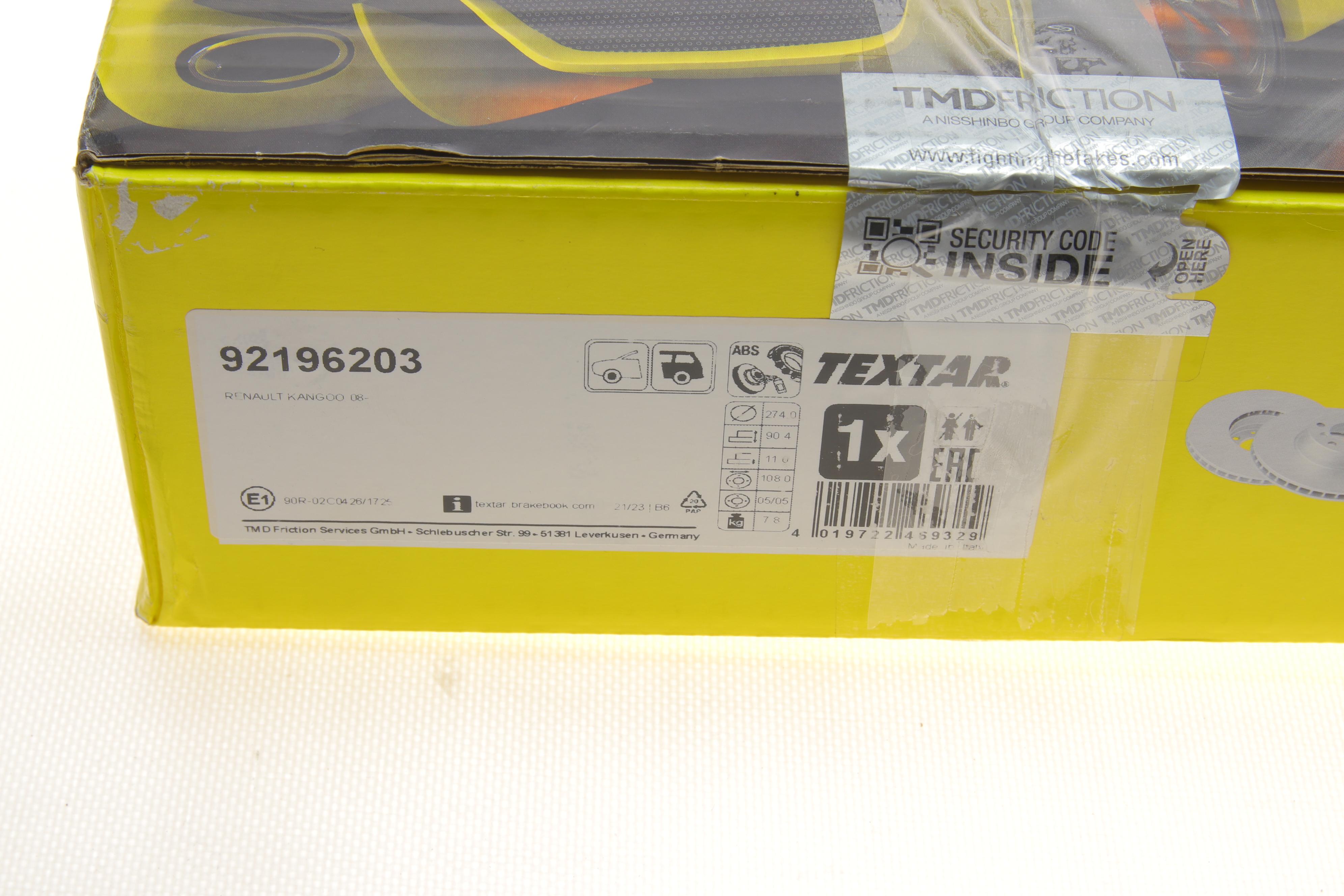 Диск гальмівний (задній) Renault Kangoo 08- (274х11) (+ABS) (з підшипником) PRO