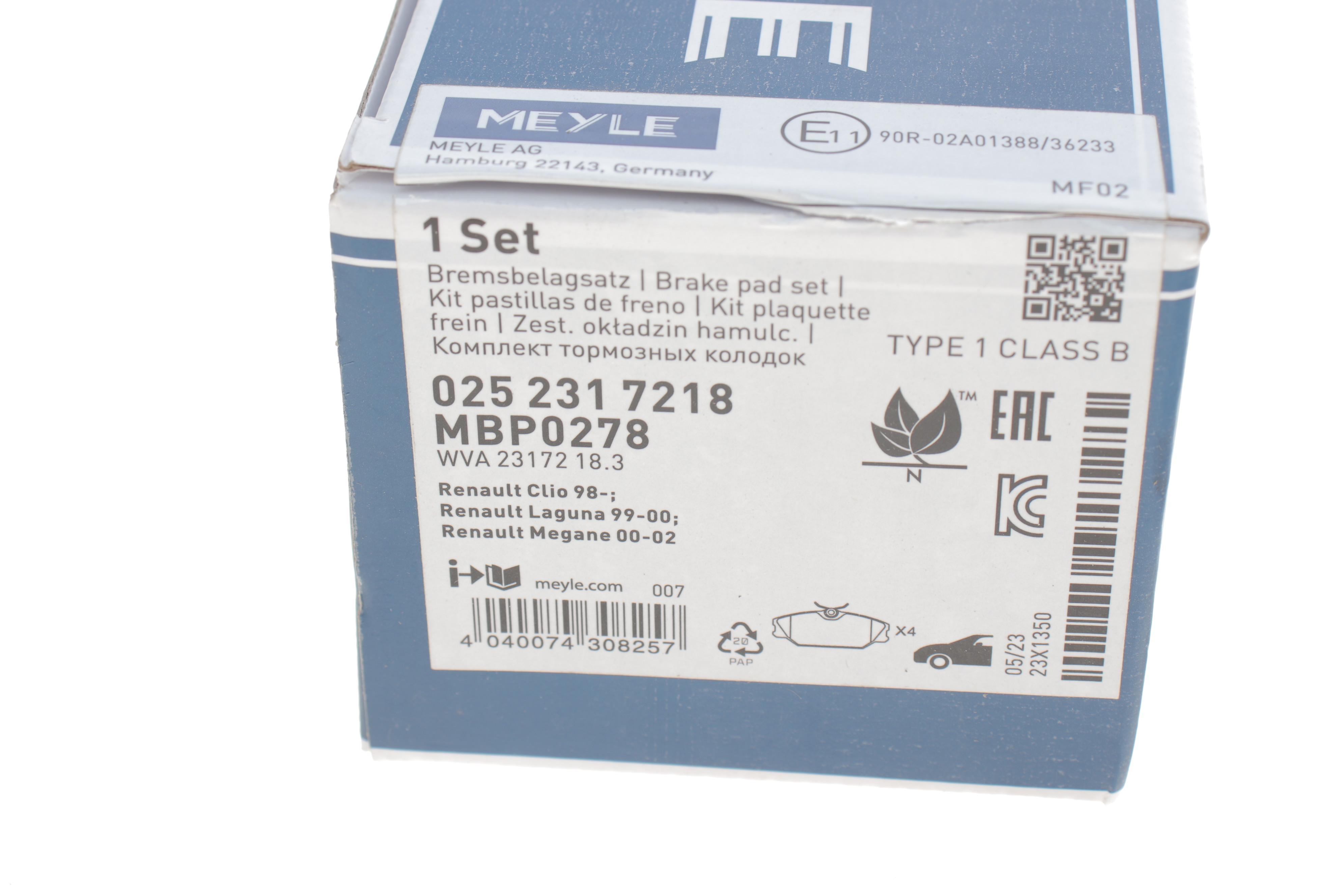 Колодки гальмівні (передні) Renault Clio II 00-/Megane I 96-03