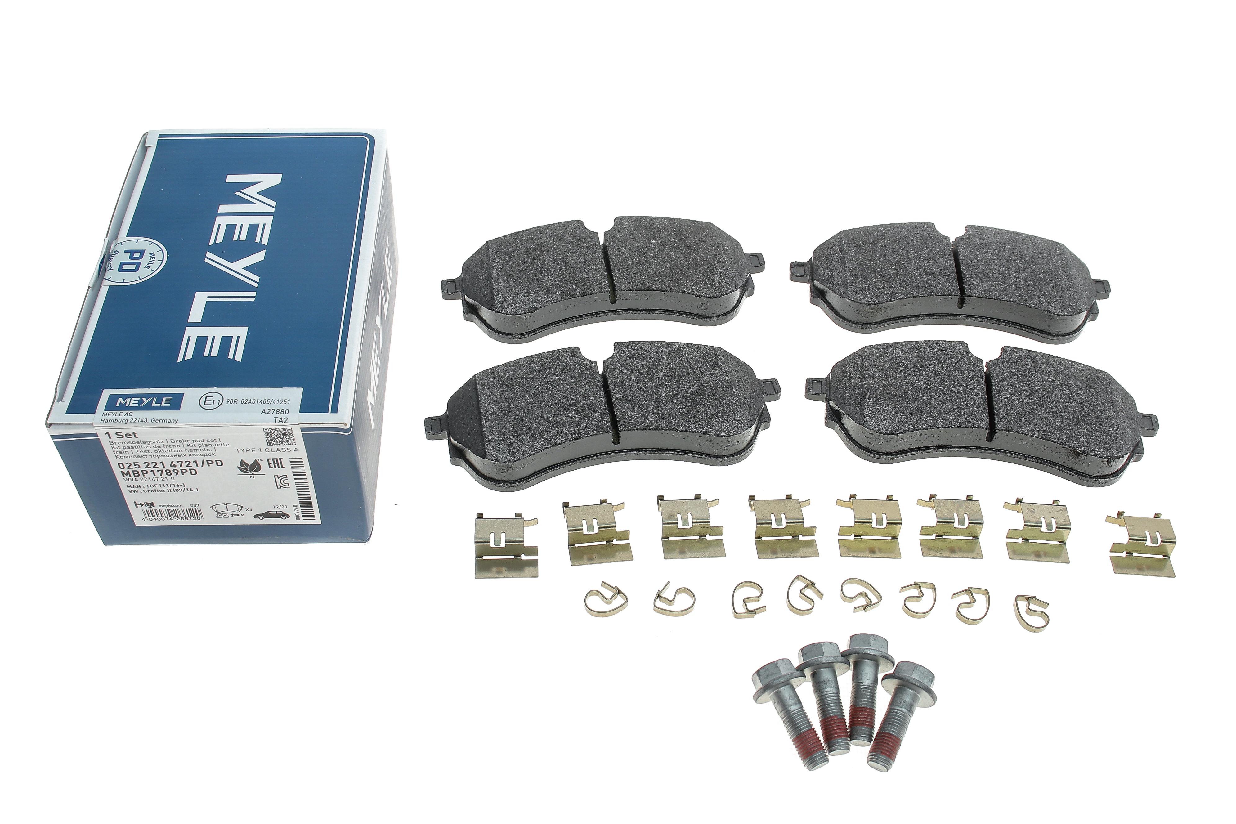 Колодки гальмівні (передні/задні) VW Crafter/MAN TGE 16-