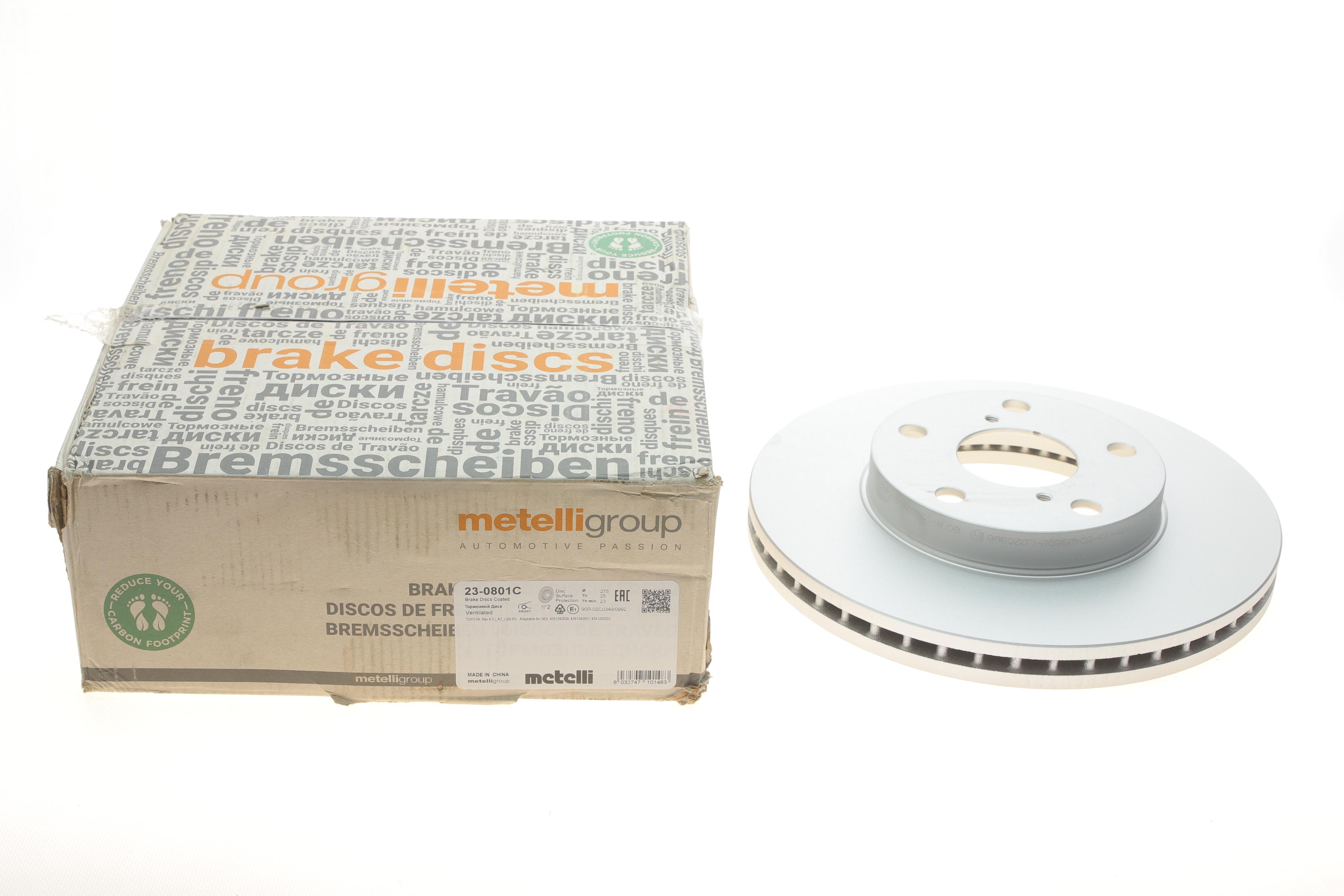 Диск гальмівний (передній) Toyota Rav 4 1.8-2.0 00-05 (275x25)