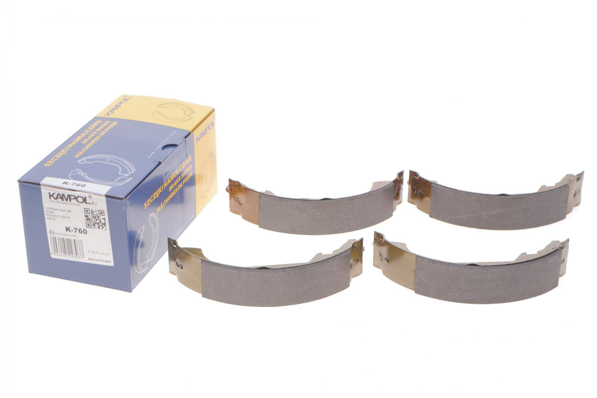 Колодки гальмівні (задні) Peugeot 306 93-01 (барабанні) (228.6x42)