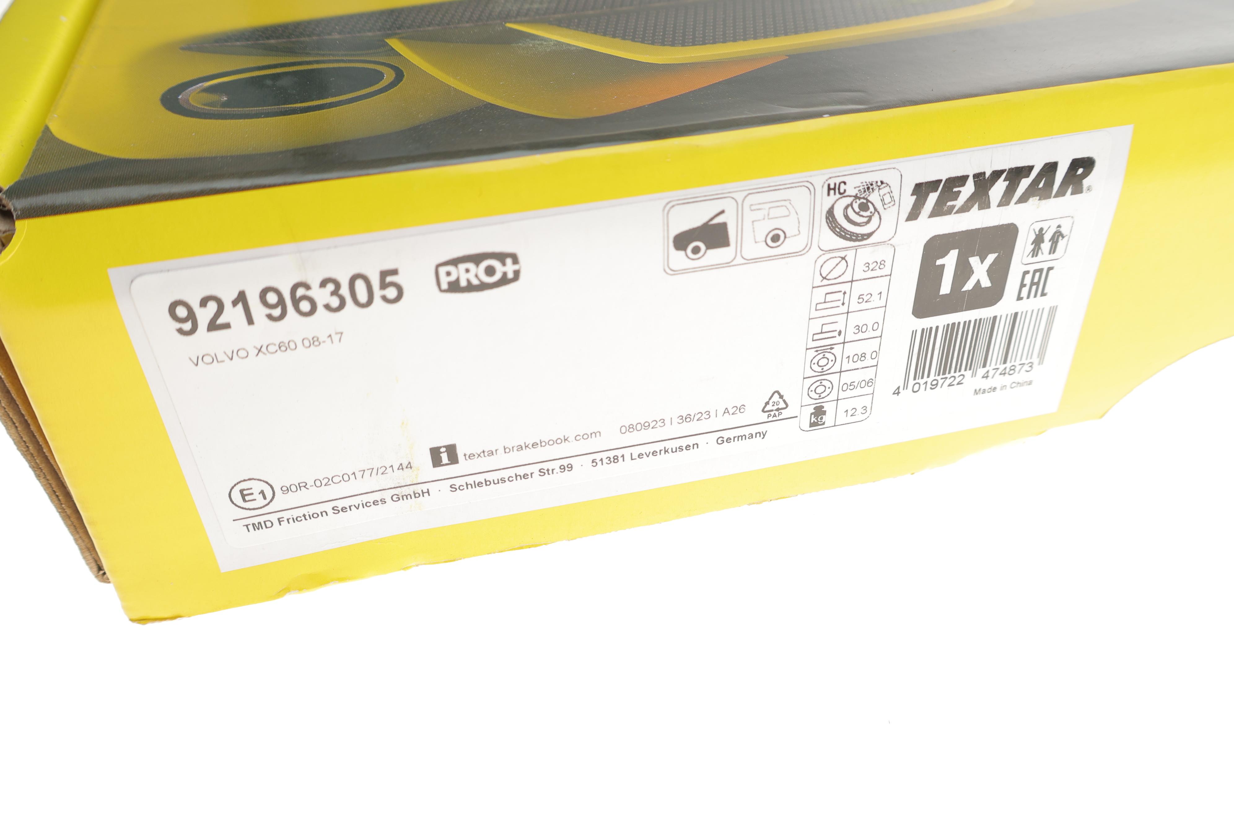 Диск гальмівний (передній) Volvo XC60 08- (328x30) PRO+