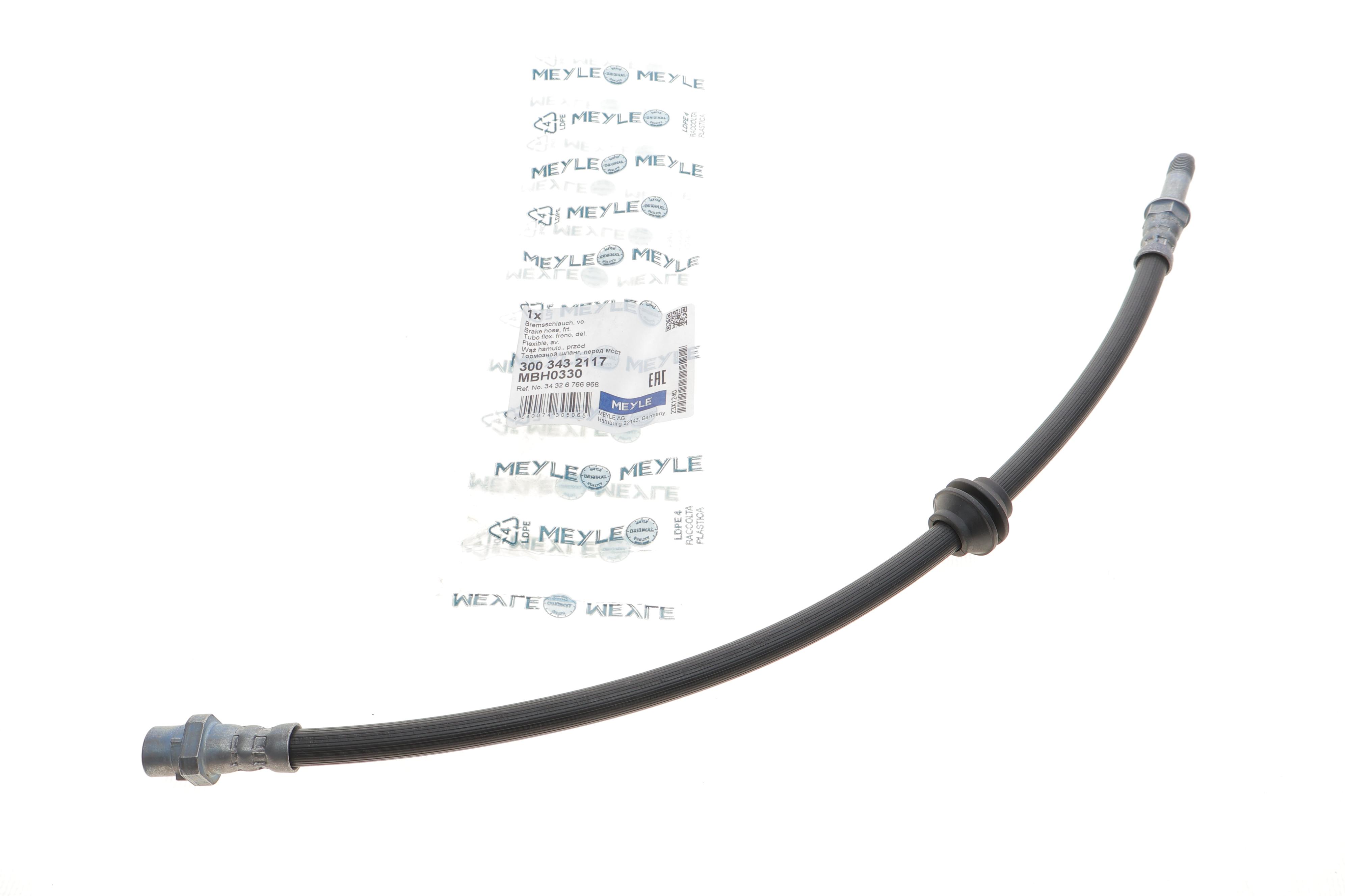 Шланг гальмівний (передній) BMW 3 (E46) 99-07 (L=450mm)