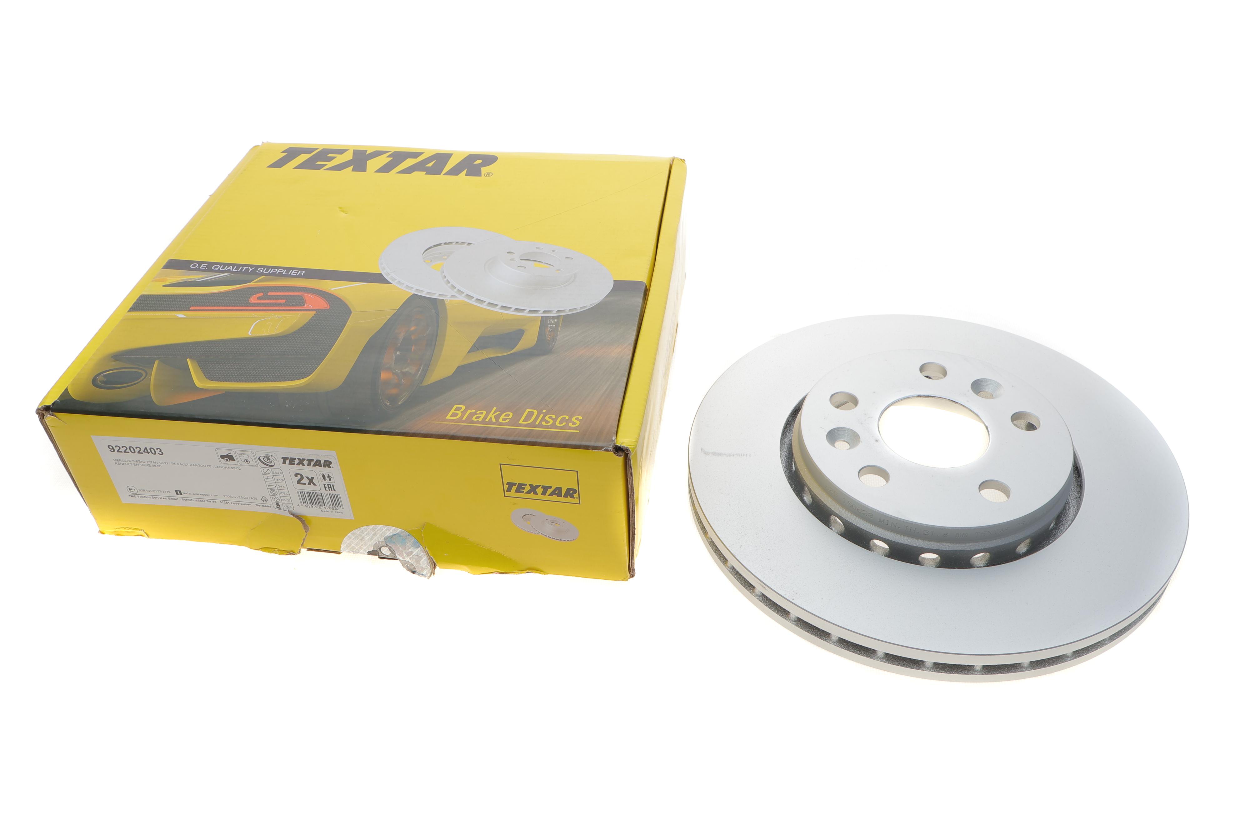 Диск гальмівний (передній) Renault Kangoo 08- (280x24) PRO