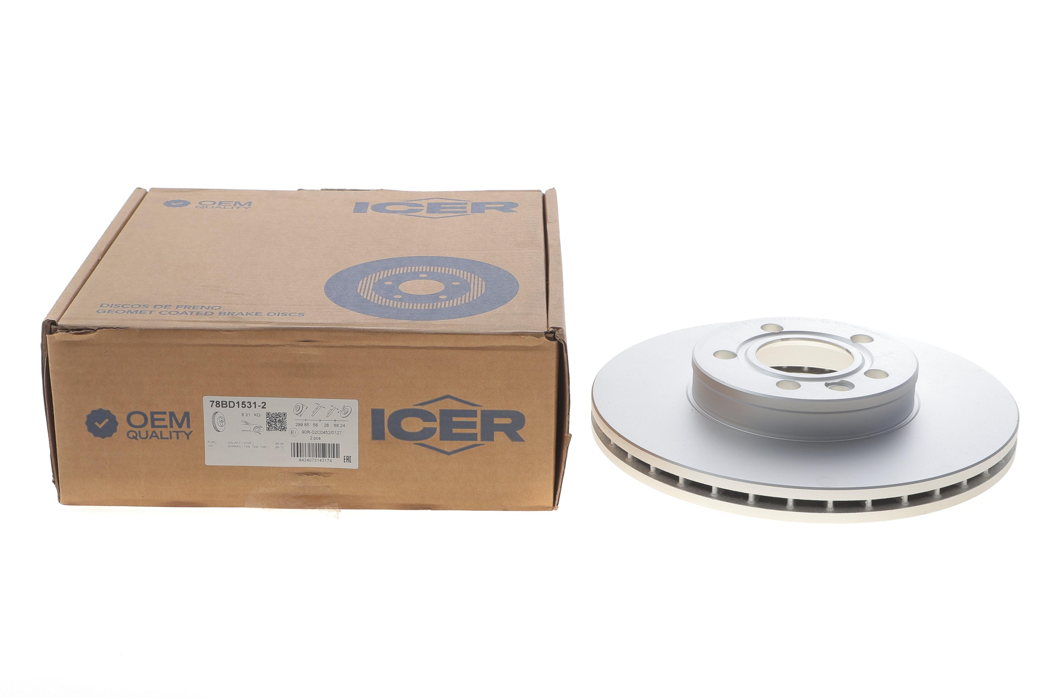 Диск гальмівний (передній) Ford Galaxy 95-06/VW Sharan 95-10/T4 96-03 (300x26) (з покр) (вент.)