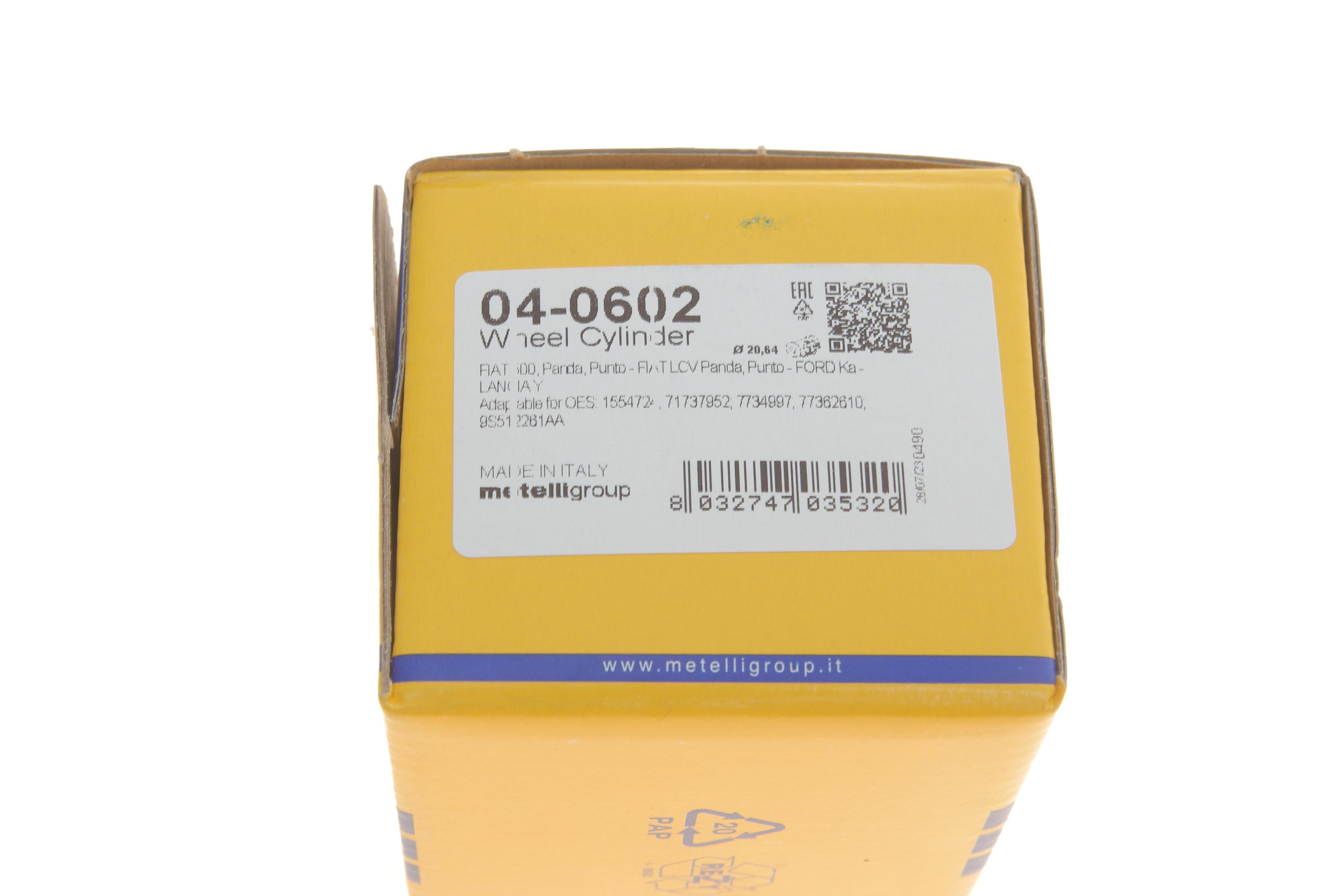 Циліндр гальмівний (задній) Fiat 500/Panda/Ford Ka 93- (d=20.64mm)