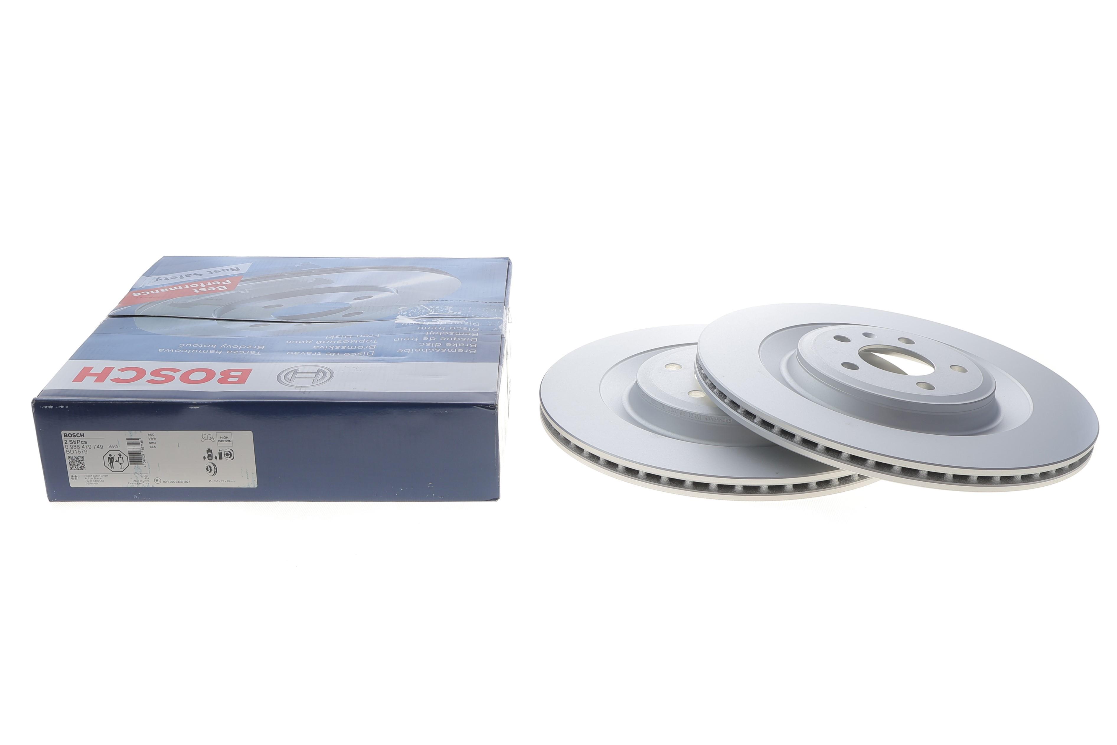 Диск гальмівний (задній) Audi A6/A7 Sportback/A8 10-18 (356x22) (з покриттям) (вентильований)