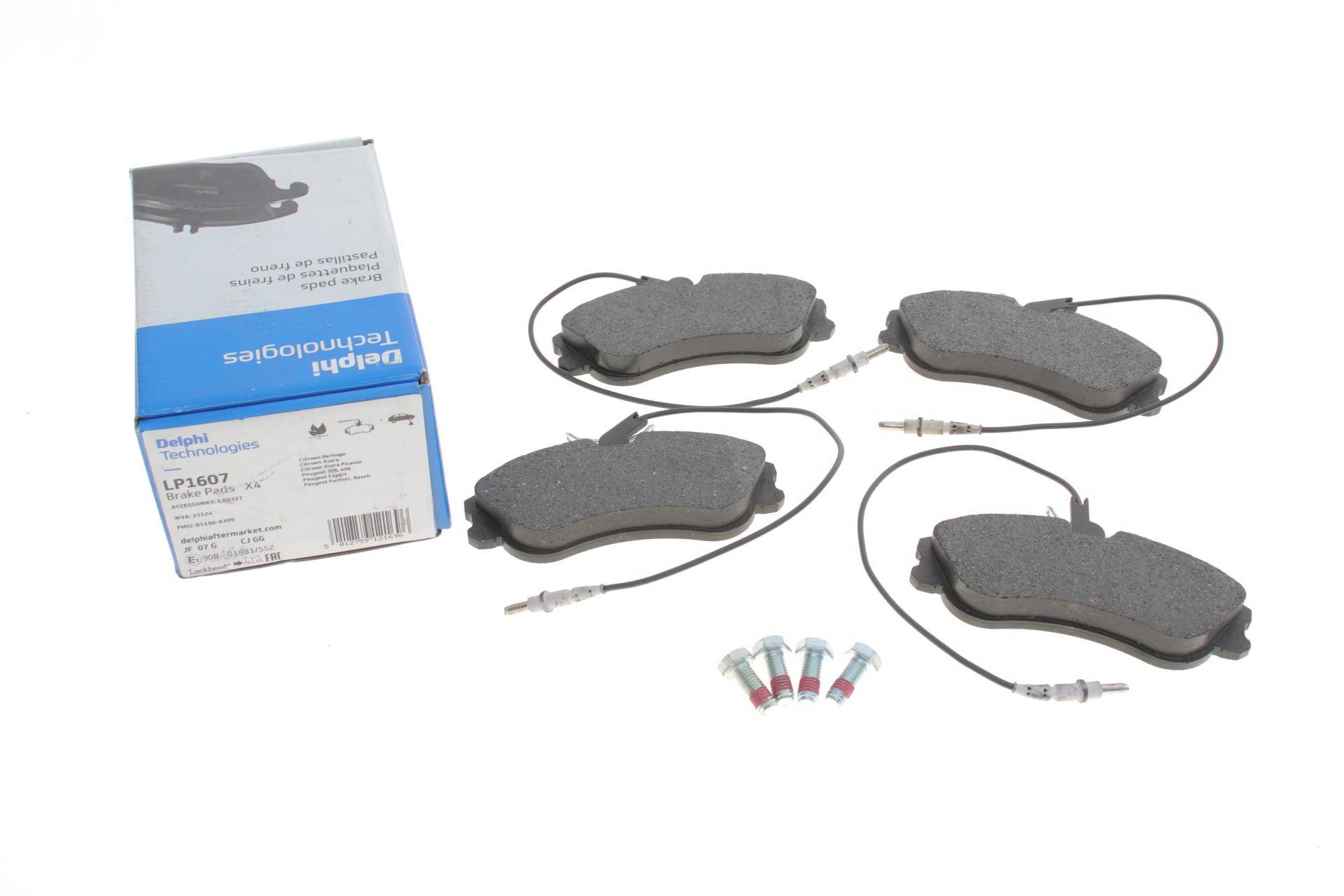 Колодки гальмівні (передні) Citroen Berlingo 96-11/Peugeot Partner 96-15 (Trw) (+датчики)