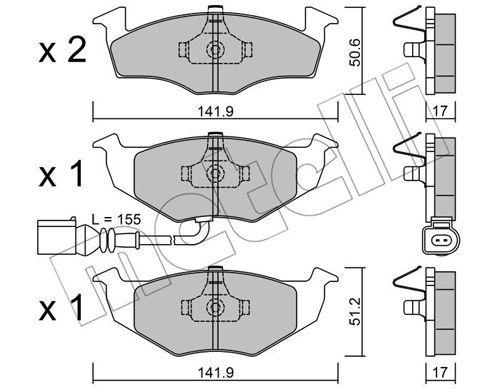 Колодки гальмівні (передні) Skoda Fabia 99-14/Roomster 07-15/VW Polo III 01-12 (+датчик)