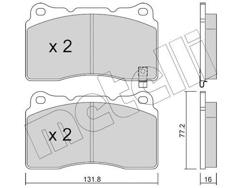 Колодки гальмівні (передні) Opel Insignia 08-17/Astra J/Tesla S/X/VW Golf VII 12-/Renault Megane 17