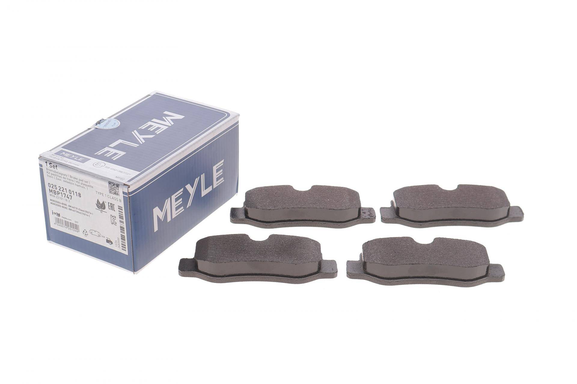 Колодки гальмівні (задні) MB Vito (W447) 14-