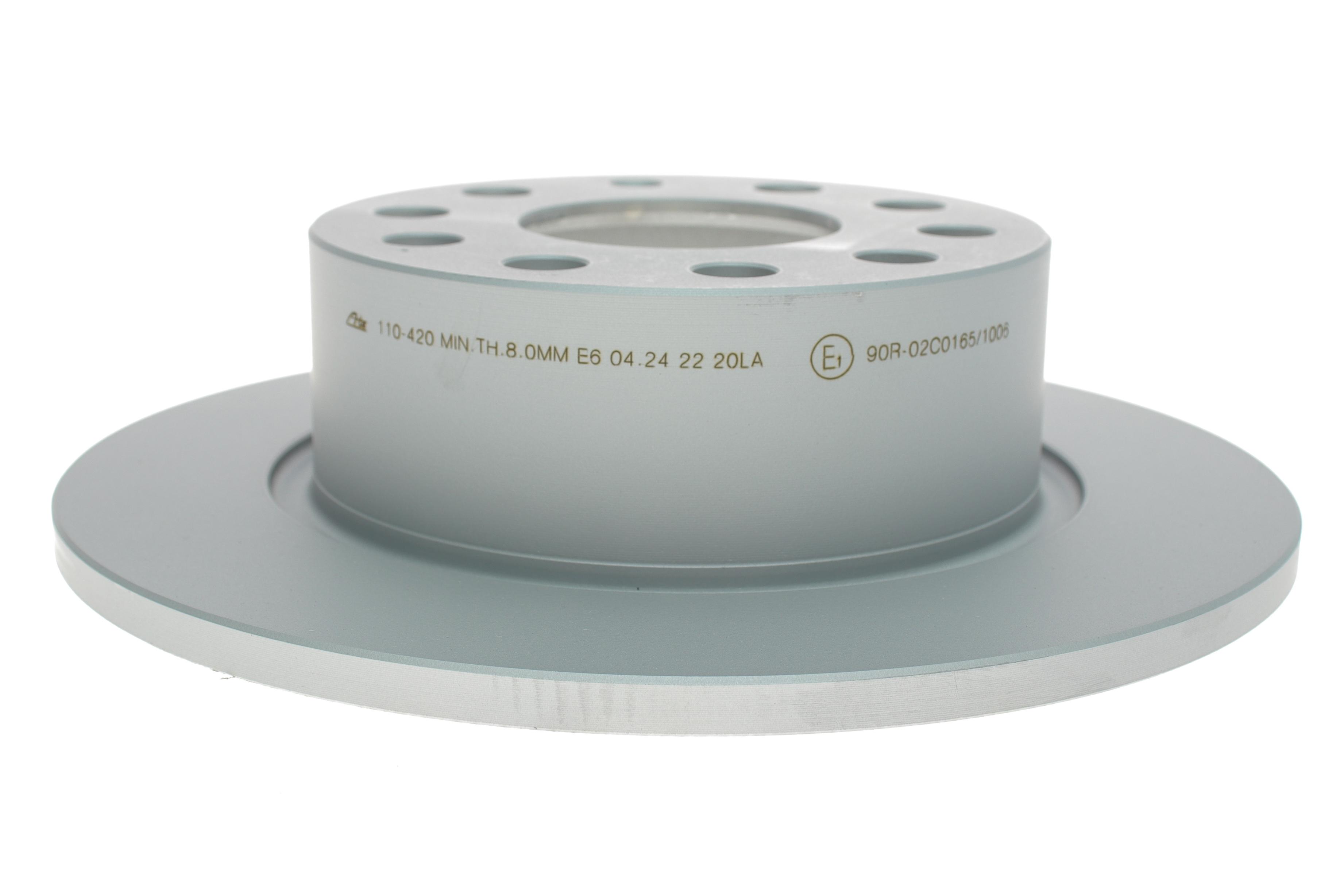 Диск гальмівний (задній) Skoda Octavia III 15- (253x10) (з покриттям) (повний)