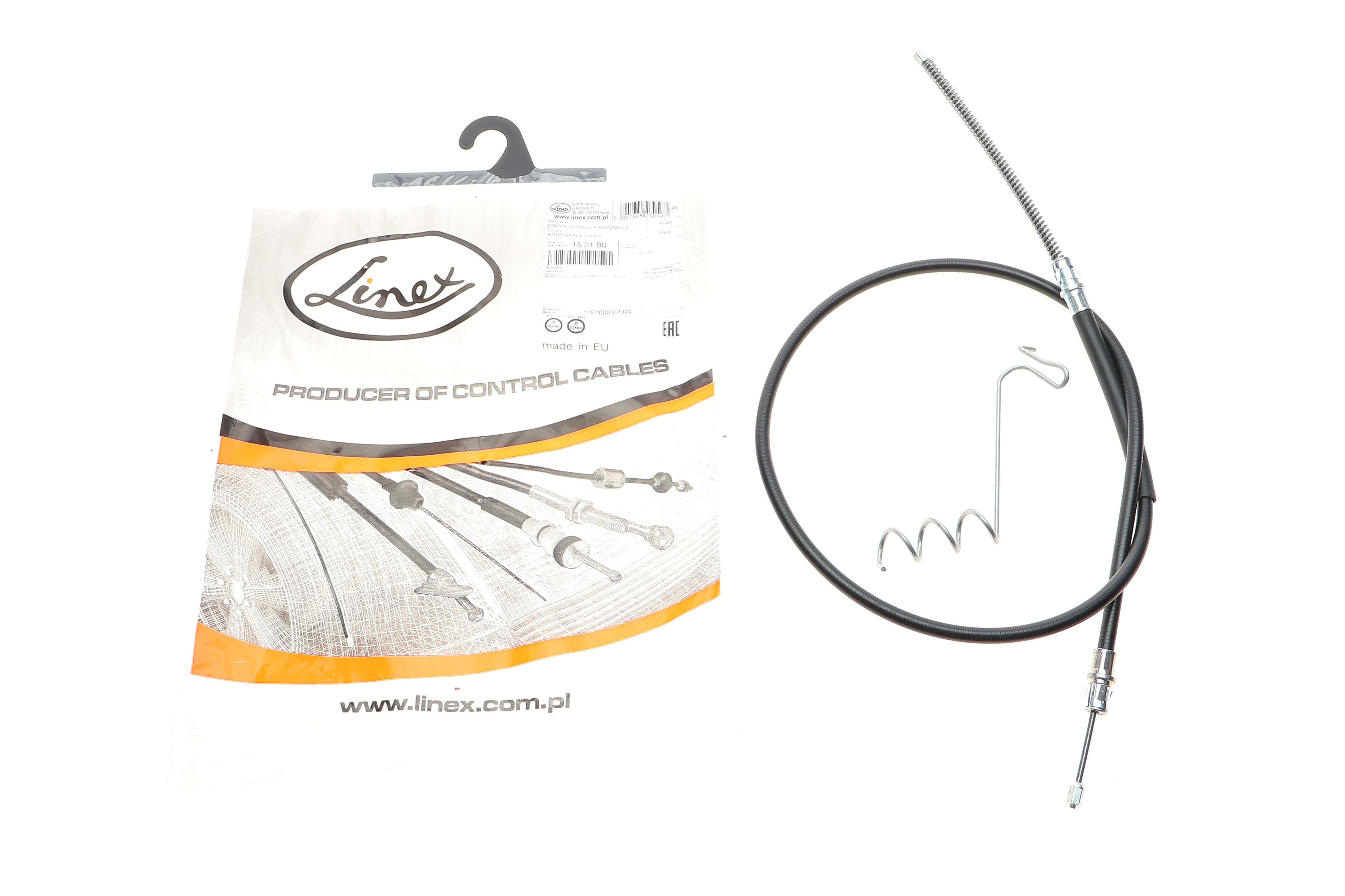 Трос ручника (задній) (R) Ford Transit 00-06 (1386/1093mm)