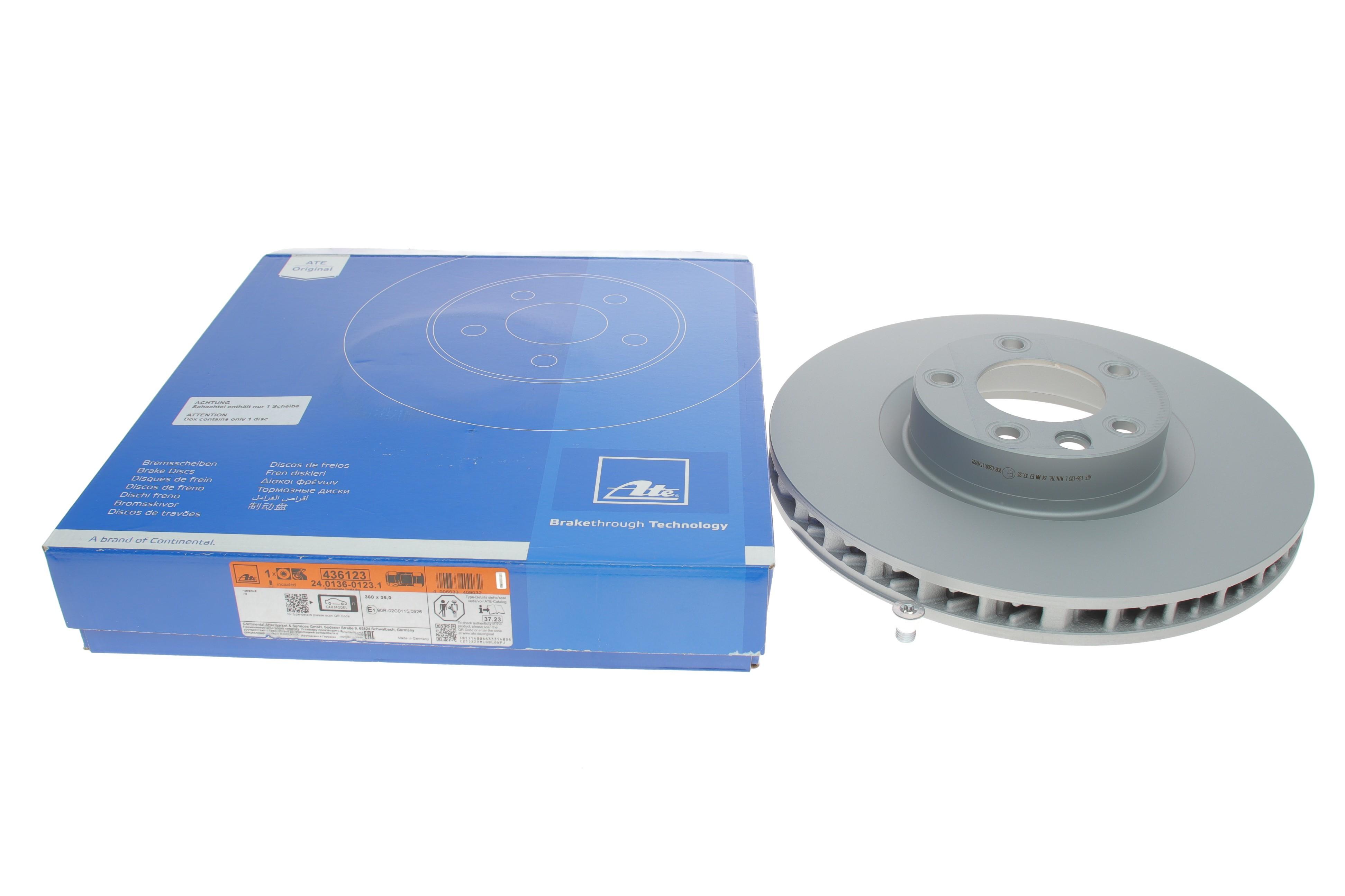 Диск гальмівний (передній) VW Touareg 10-18/Porsche Cayenne 10- (360x36) (L)