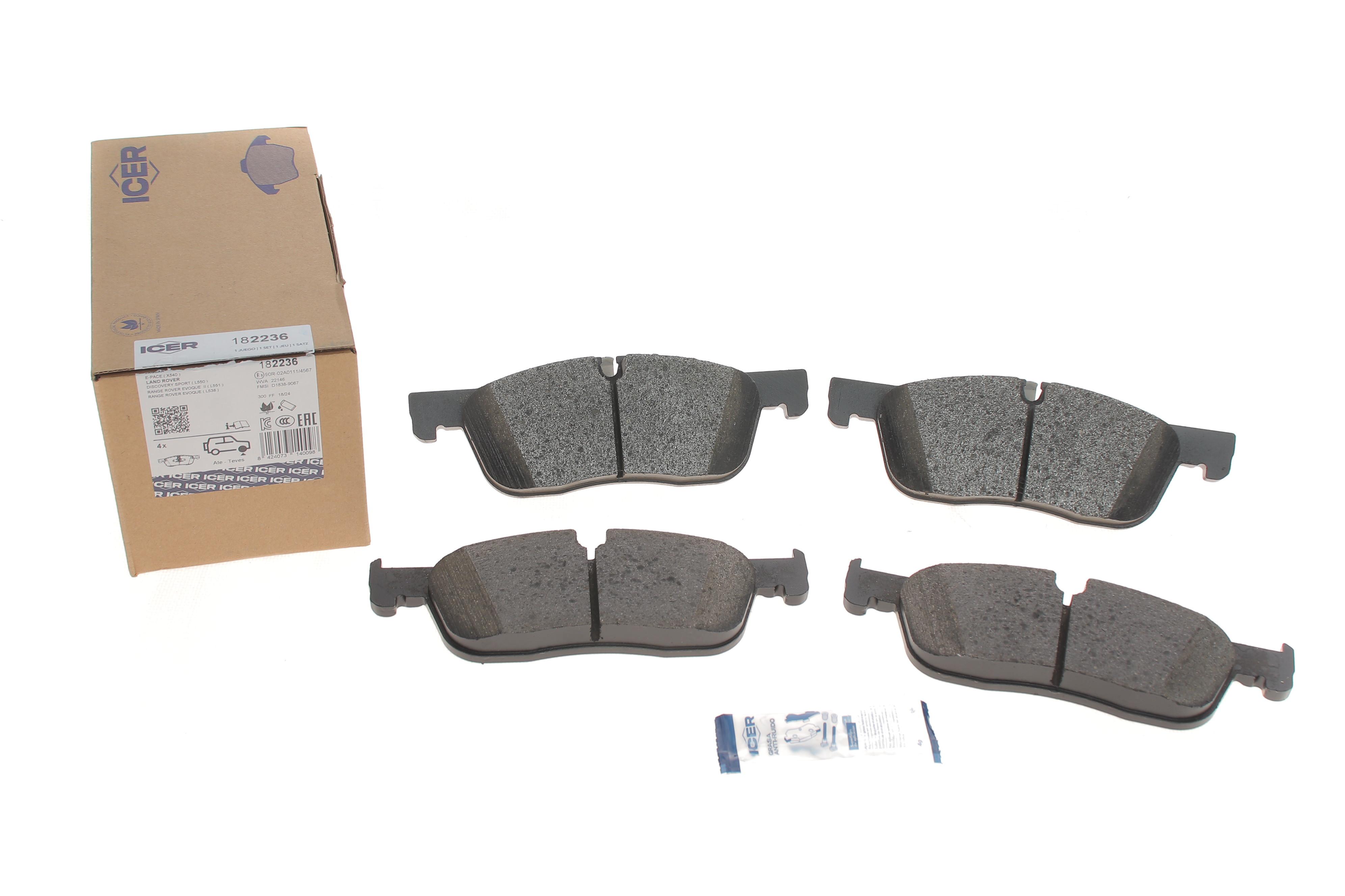 Колодки гальмівні (передні) Land Rover Discovery Sport 14-/Range Rover Evoque 11-/Jaguar E-Pace 17-