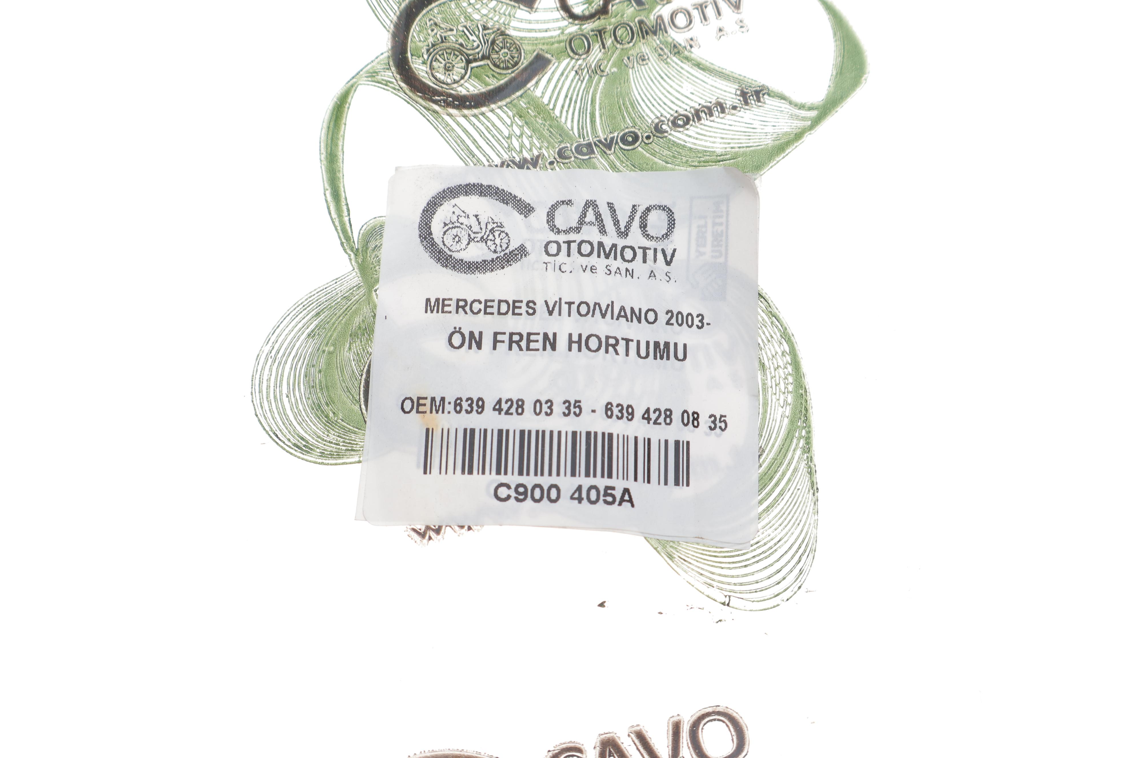 Шланг гальмівний (передній) MB Vito (W639) 03- (553mm) (M10x1mm)