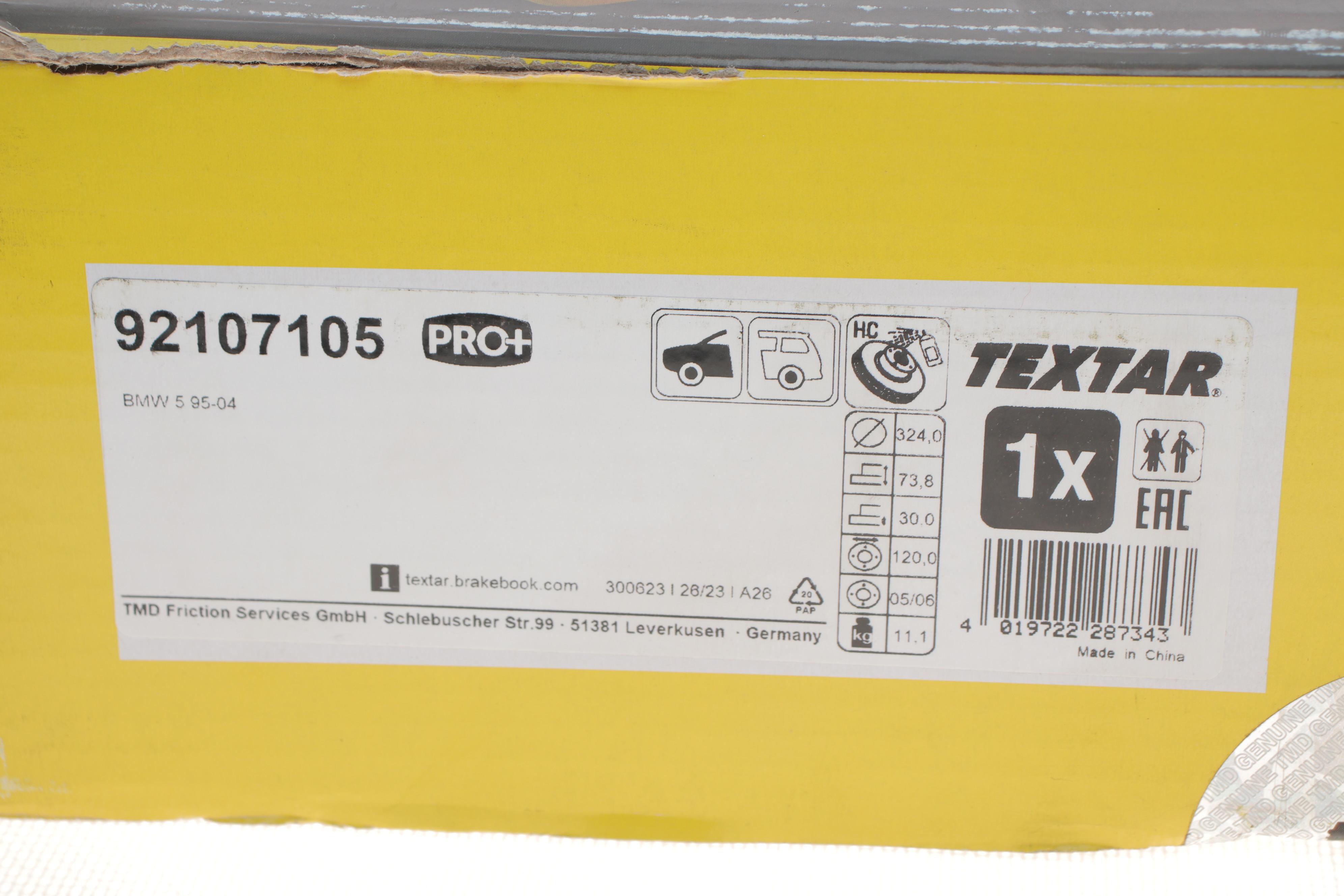 Диск гальмівний (передній) BMW 5 (E39)/7 (E38) 94-01 (324x30) PRO+