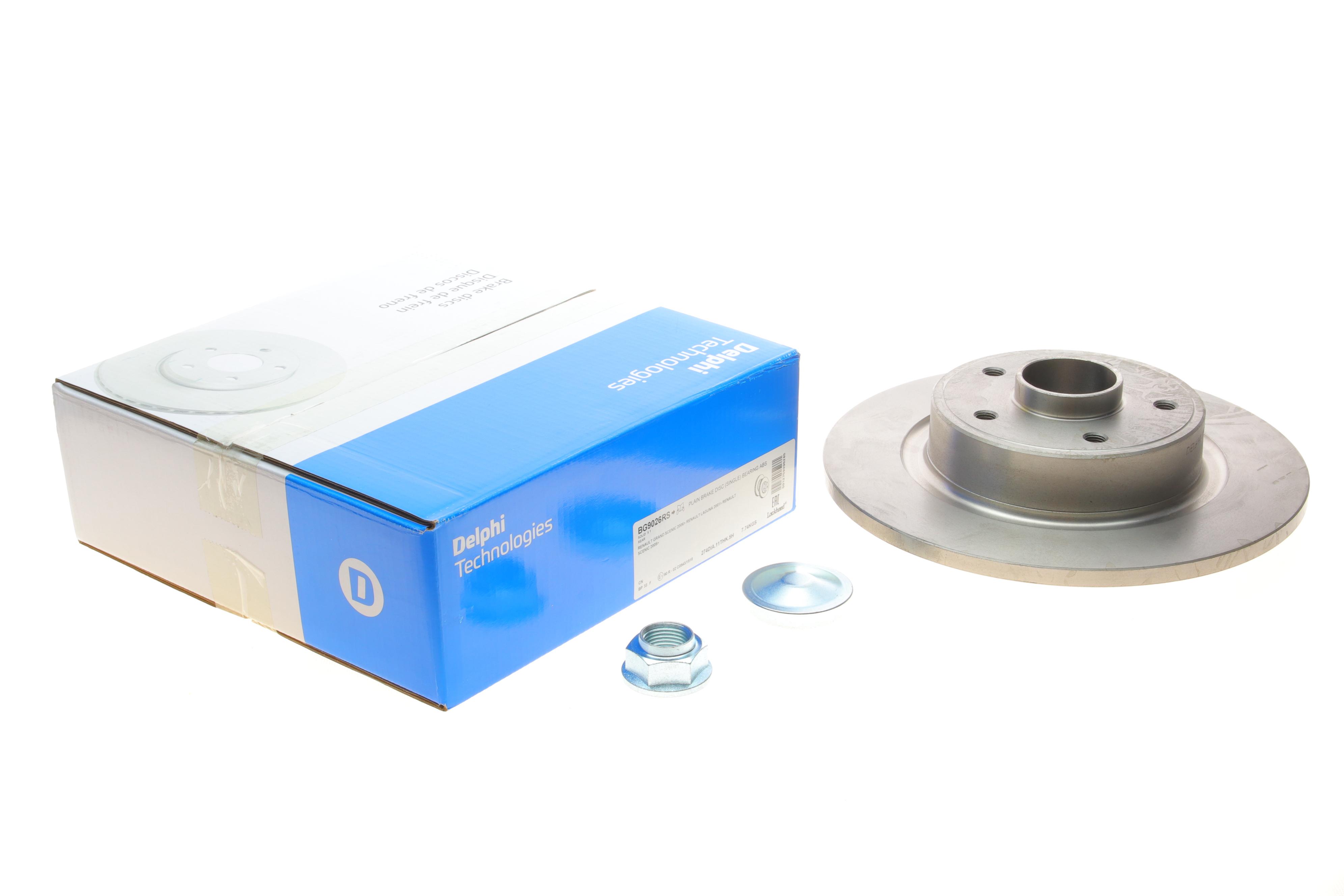 Диск гальмівний (задній) Renault Laguna II/Scenic II (274x11) (+ABS) (з підшипником)