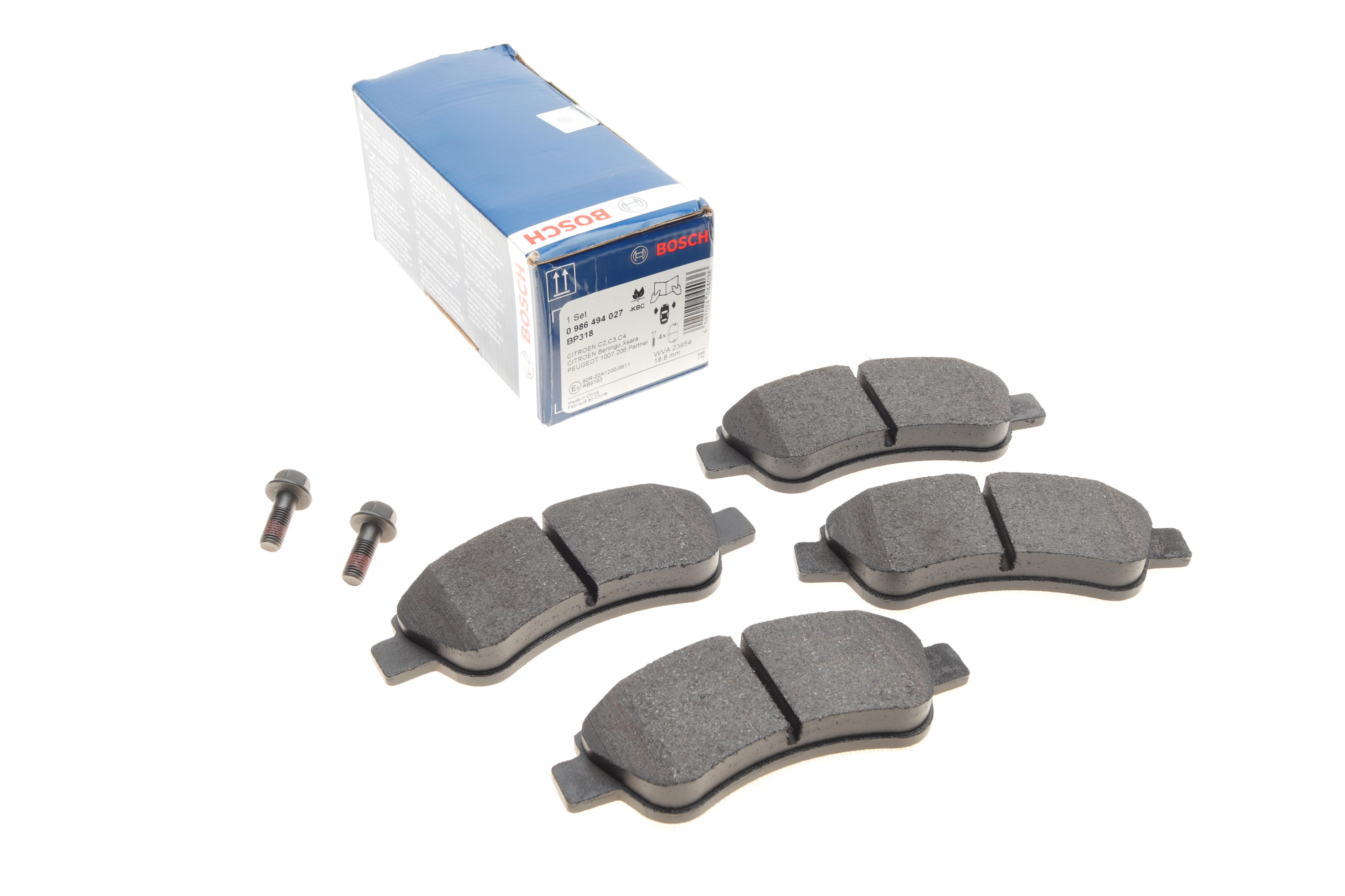 Комплект гальмівних колодок (передніх) Citroen C2/C4 04-/C3 09-/Berlingo/Peugeot 206/307 96-/207 06-/208 12-