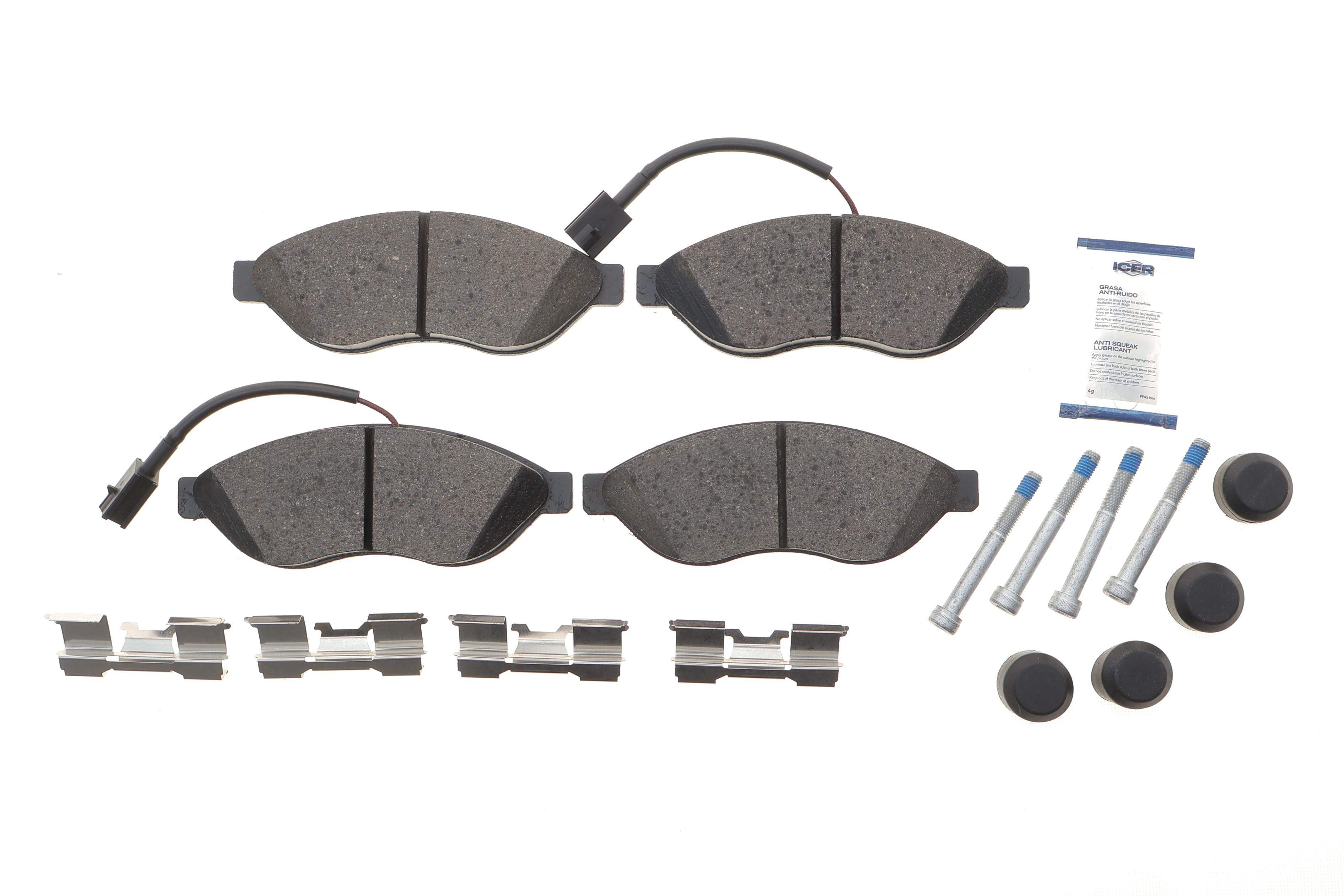 Колодки гальмівні (передні) Citroen Jumper/Fiat Ducato/Peugeot Boxer 06- (+ датчик)