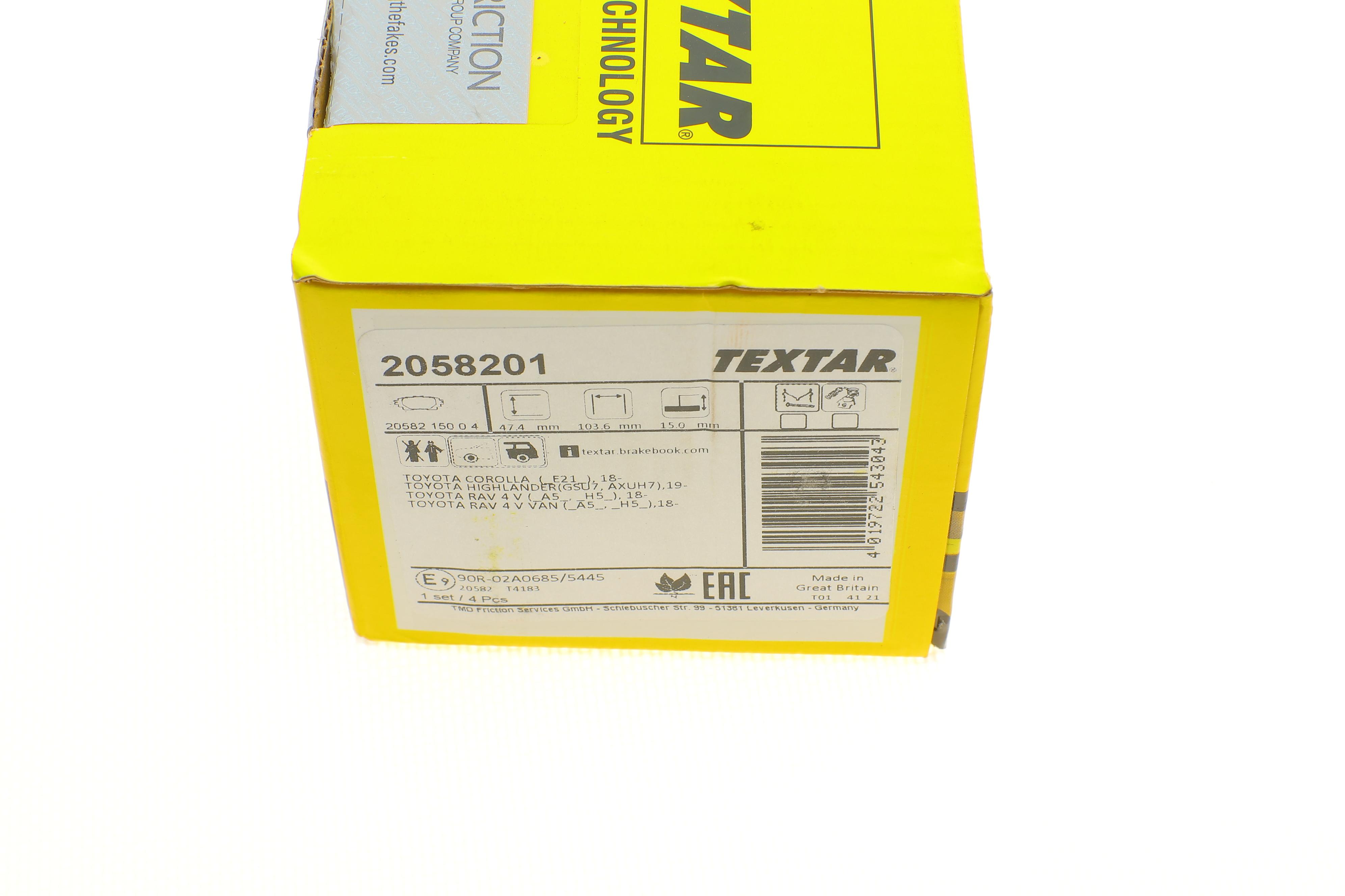 Колодки гальмівні (задні) Toyota Rav4 18-/Highlander 19- (з датчиком)