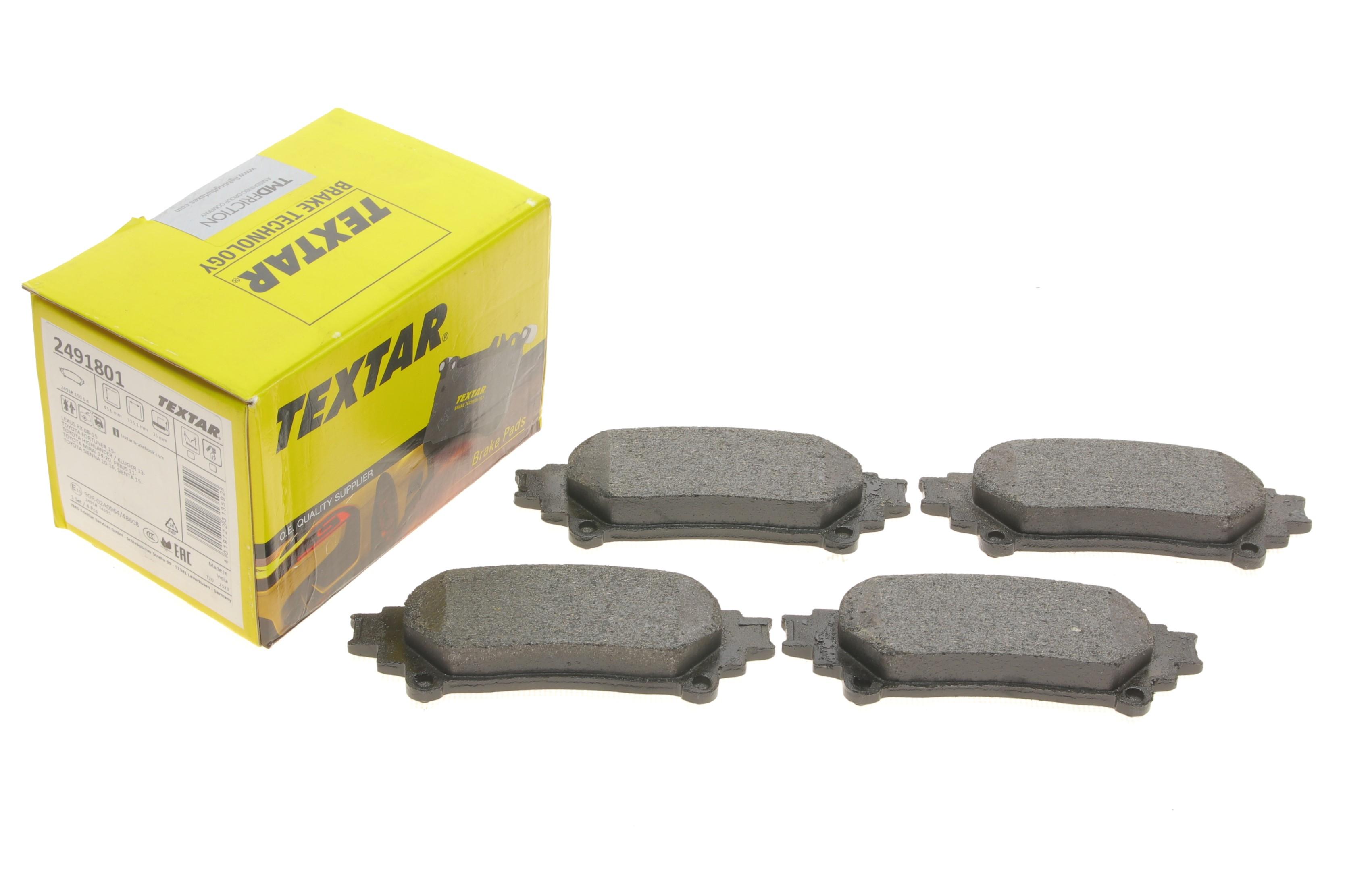 Колодки гальмівні (задні) Lexus RX 08-15/Toyota Prius 11-