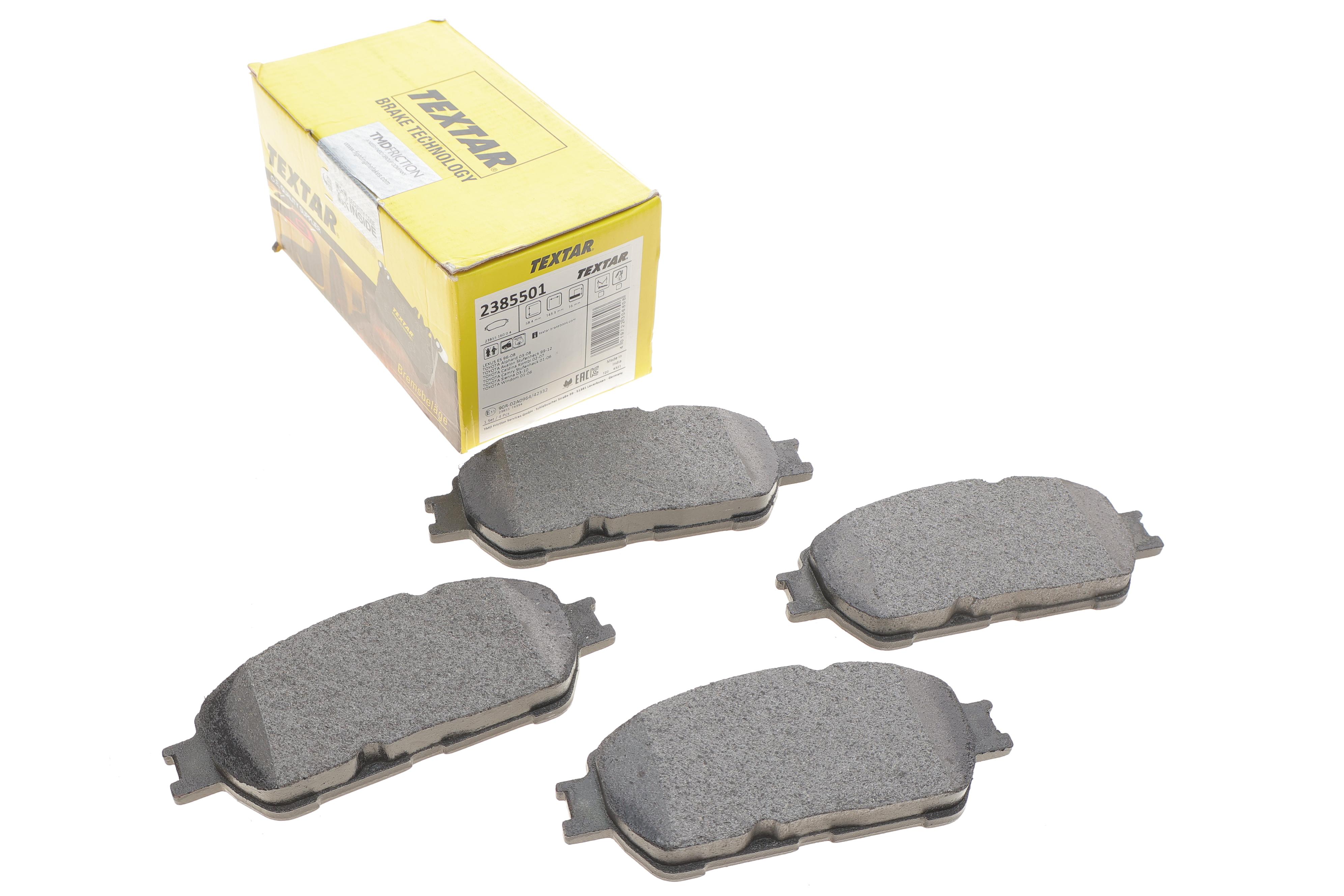 Колодки гальмівні (передні) Toyota Camry/Lexus ES 01-08 (Akebono)