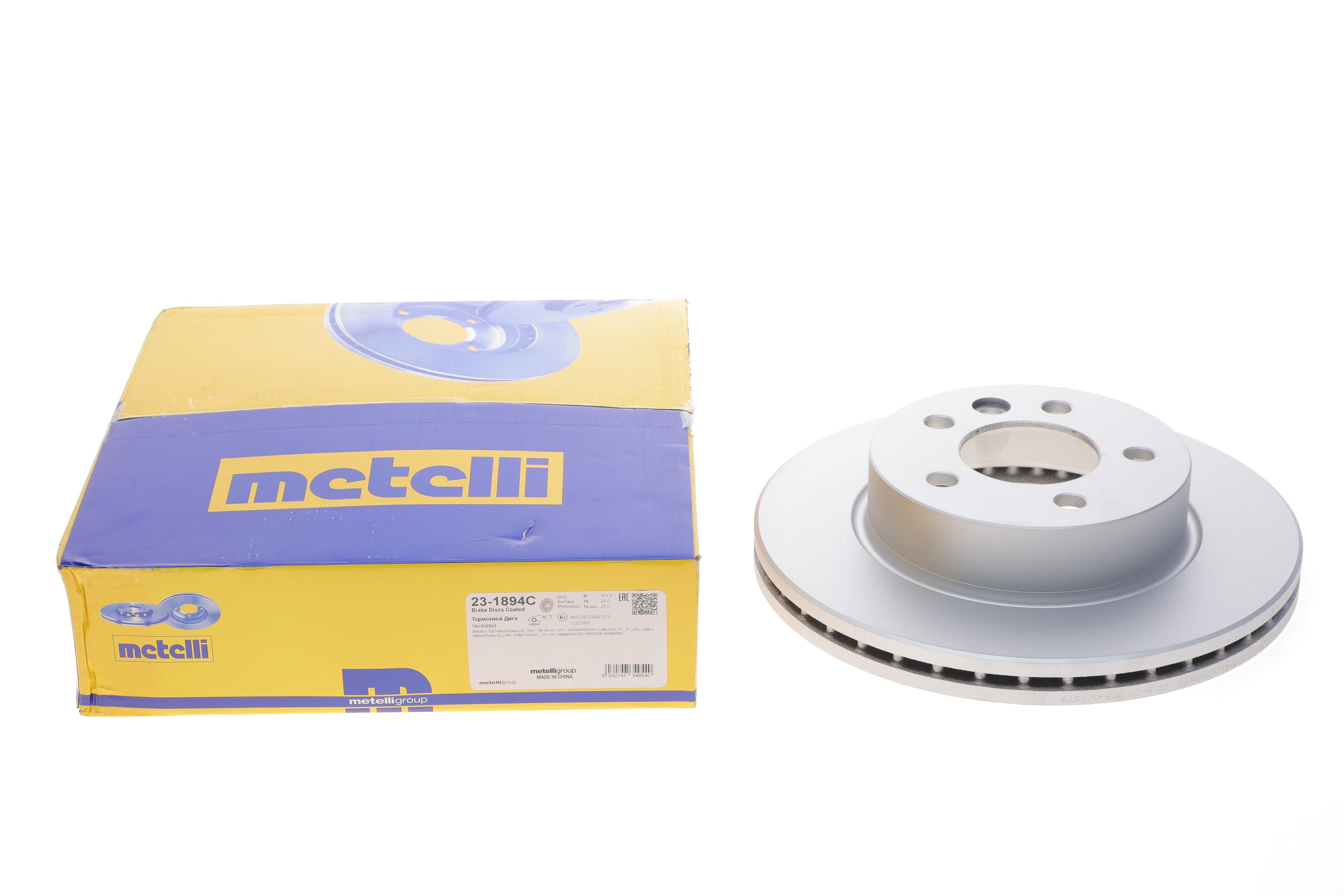 Диск гальмівний (передній) VW Crafter 2.0 TDI 16- (303x28)