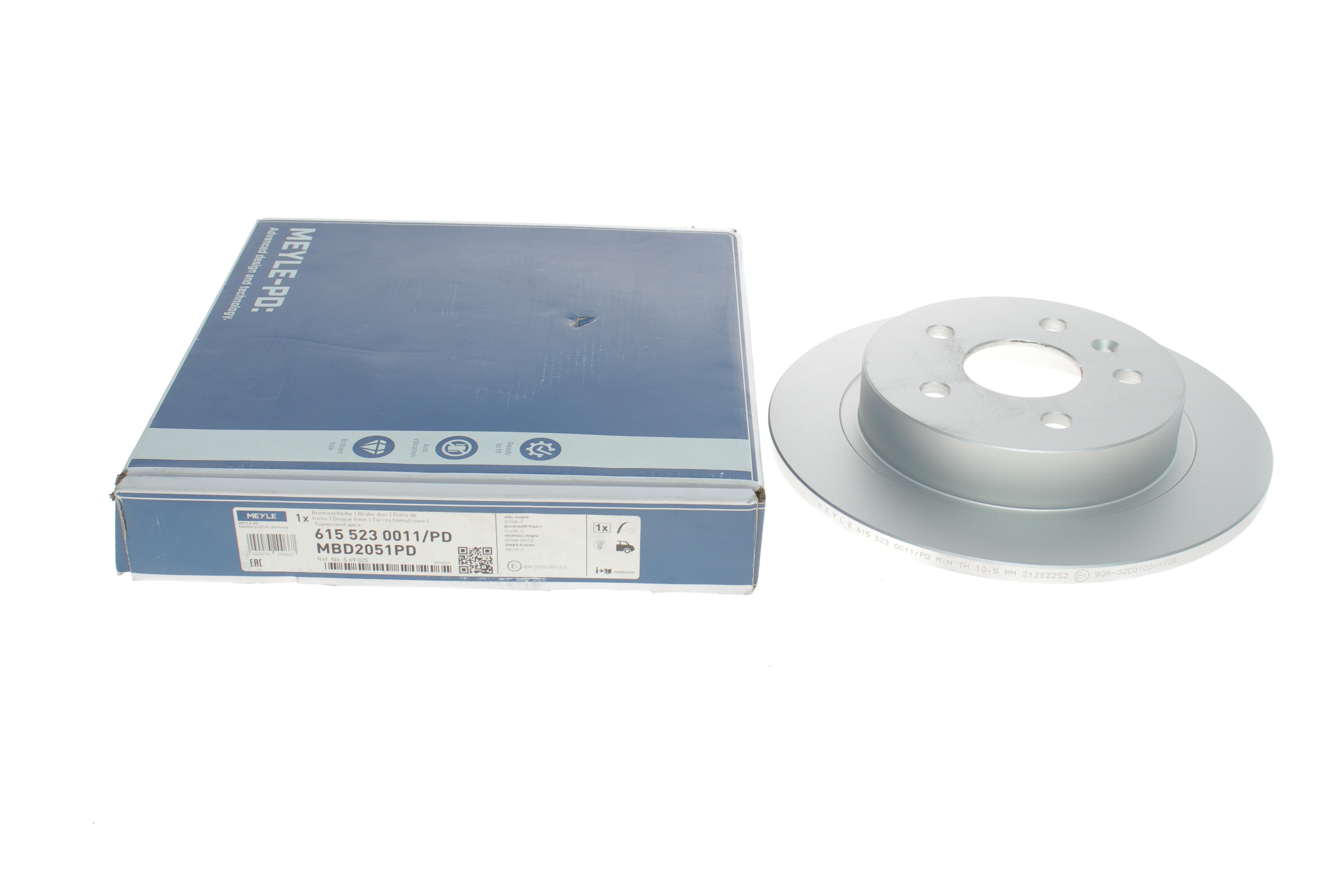 Диск гальмівний (задній) Opel Insignia A 08- (292x12) PRO