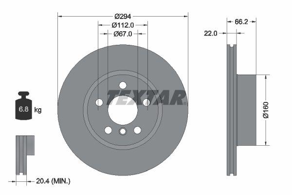 Диск гальмівний (передній) BMW 3 (G20/G80/G28) 19- (294x22) PRO+ B47/B48
