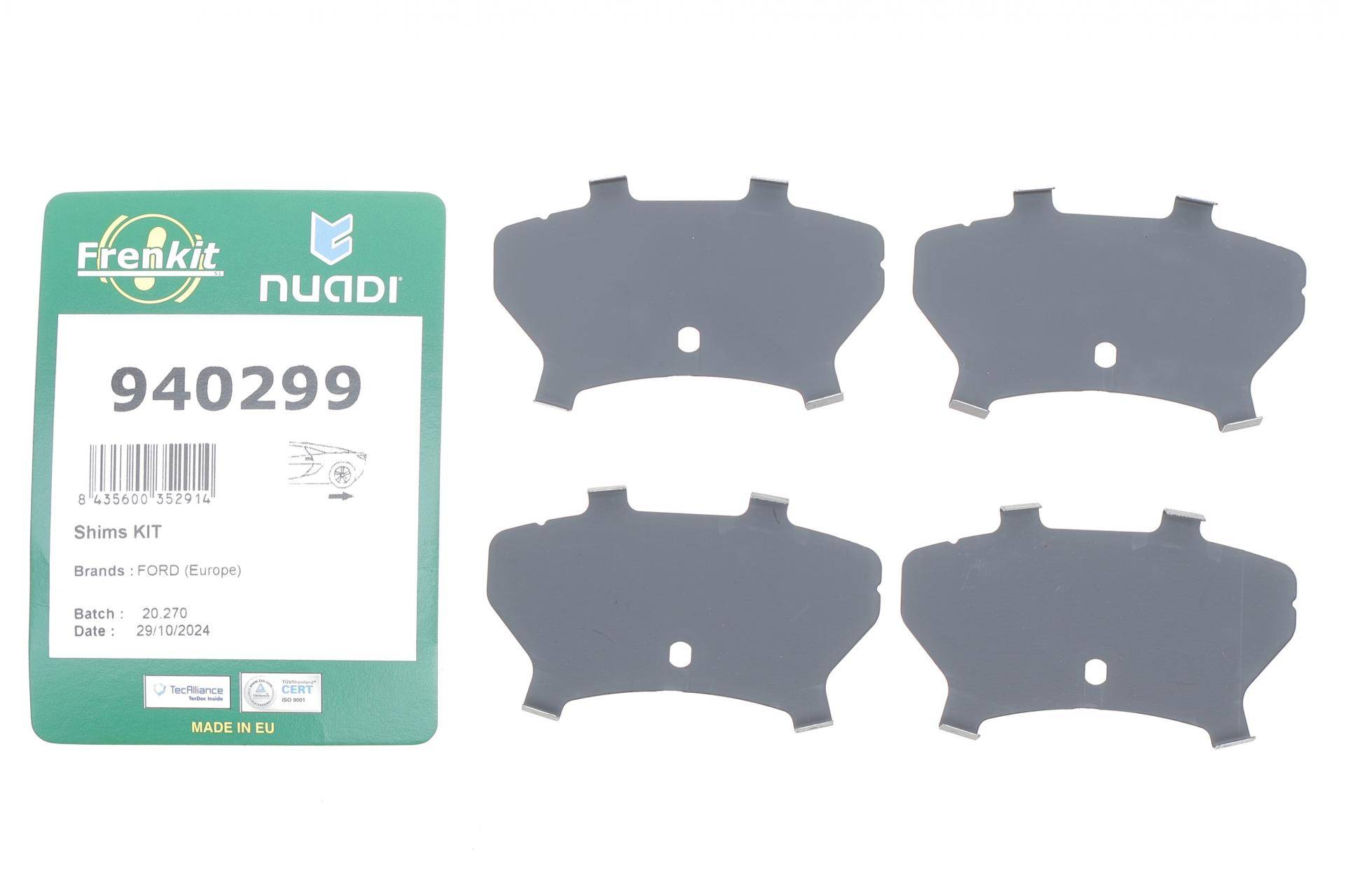 Комплект протискрипних пластин (задніх) Ford Transit 2.2/2.4/3.2 TDCi/2.3 16V 06-14