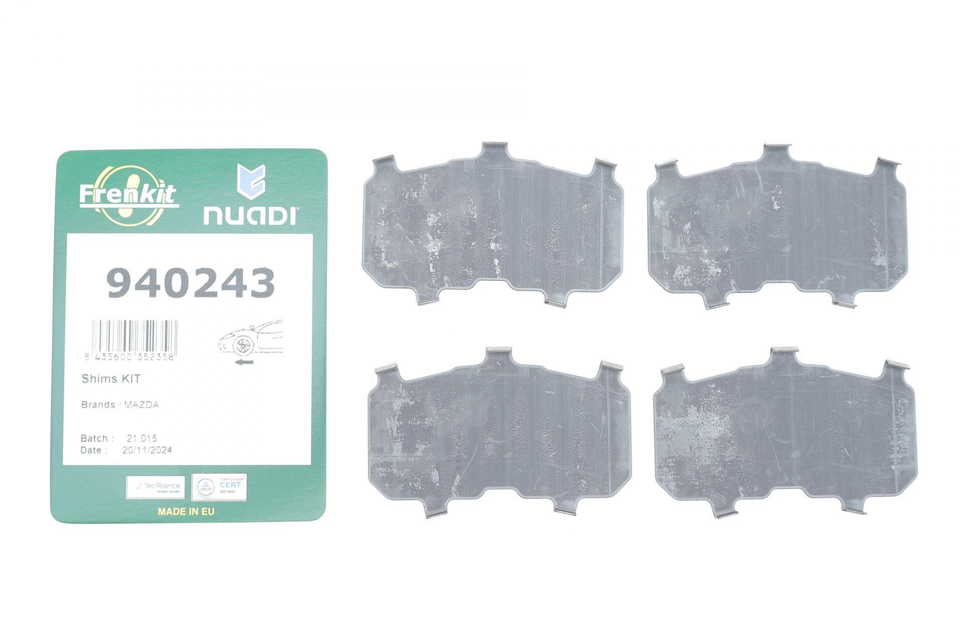 Комплект протискрипних пластин (передніх) Mazda 6 12-