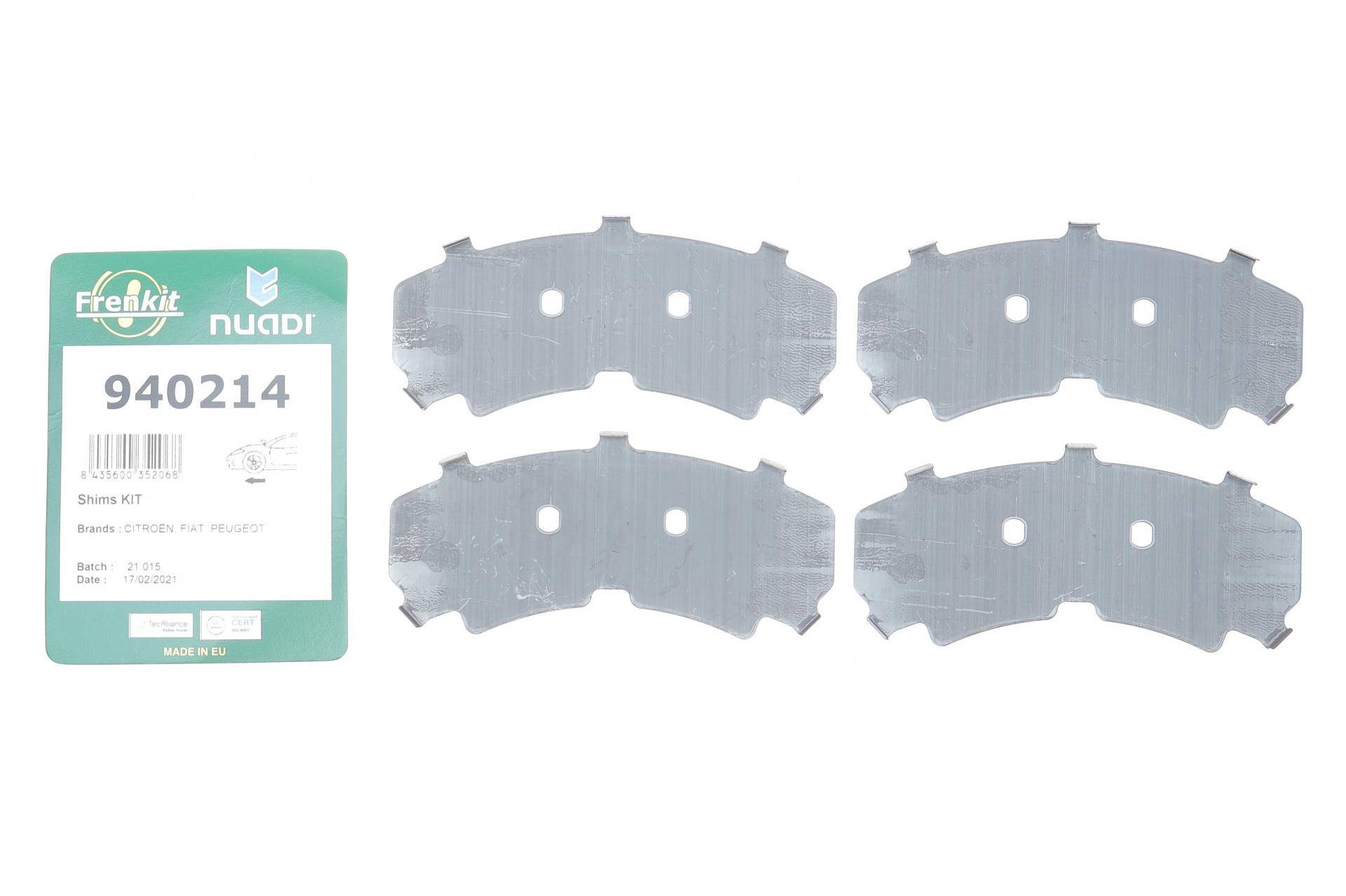 Комплект протискрипних пластин (передніх) Citroen Jumper/Fiat Ducato 06- (Brembo)