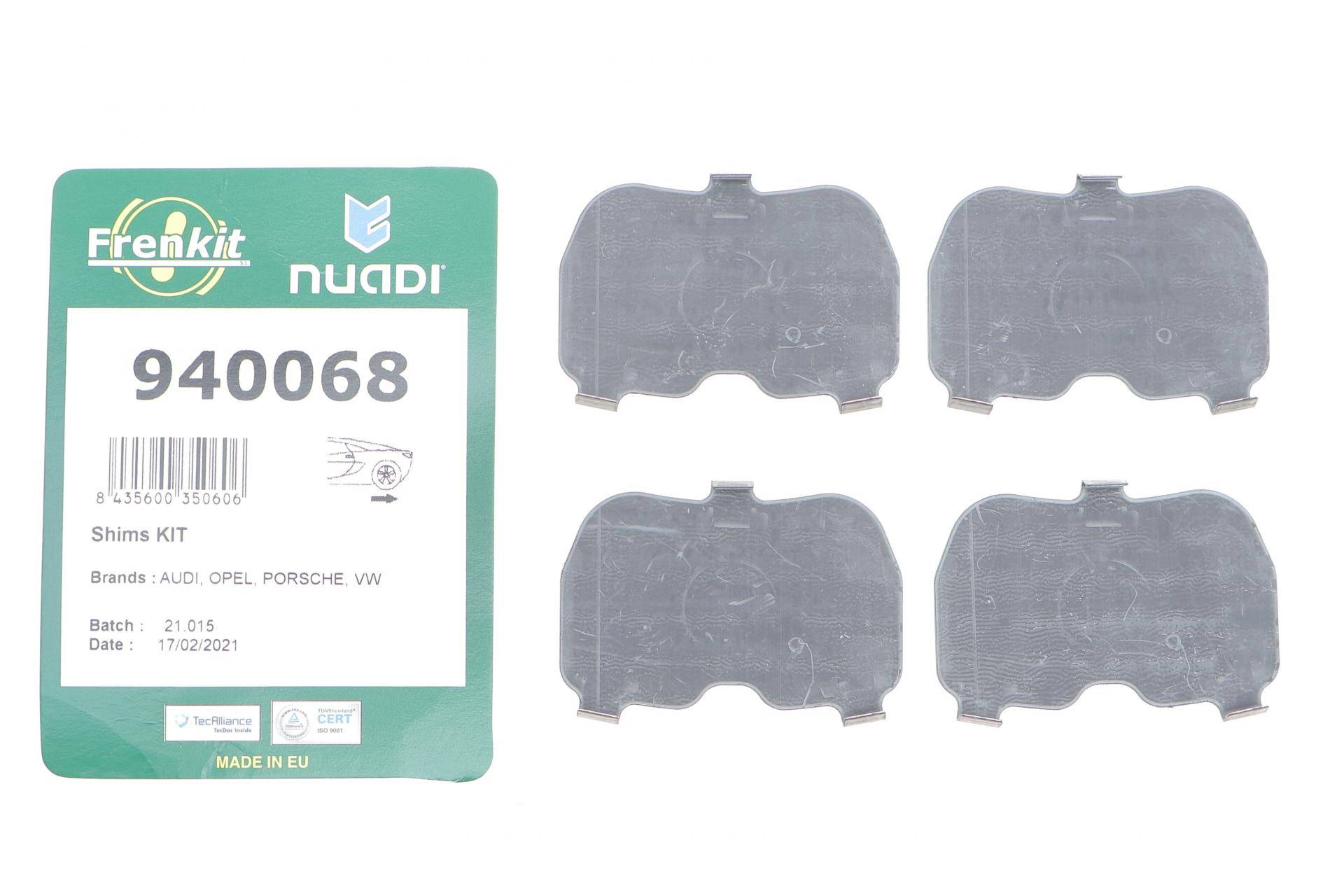 Комплект протискрипних пластин (задніх) Audi A4/A5/A6/A8/Q5 08- (Trw)