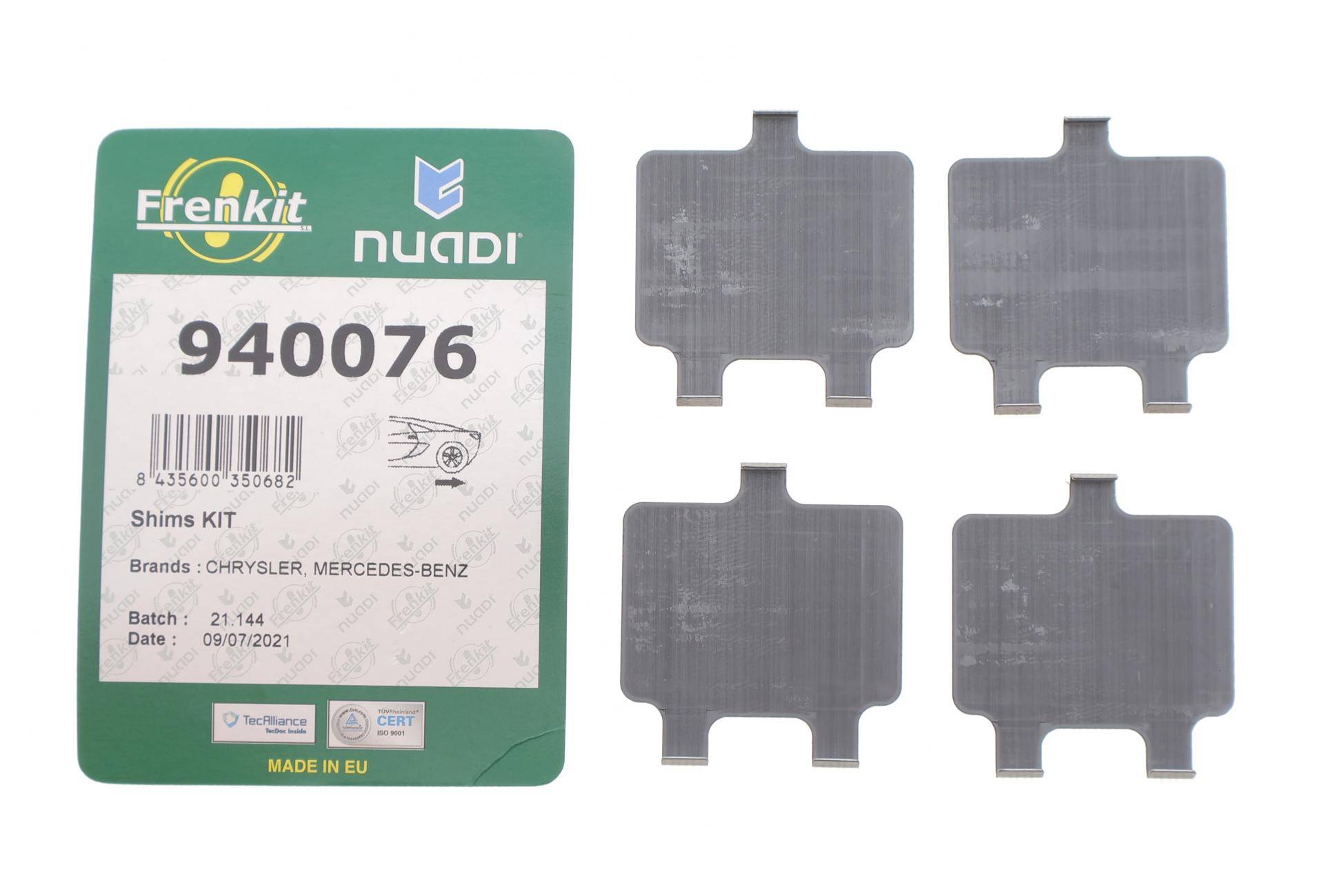 Комплект протискрипних пластин (задніх) MB C-class (W202/W203)/E-class (W210) 93-07 (Ate)