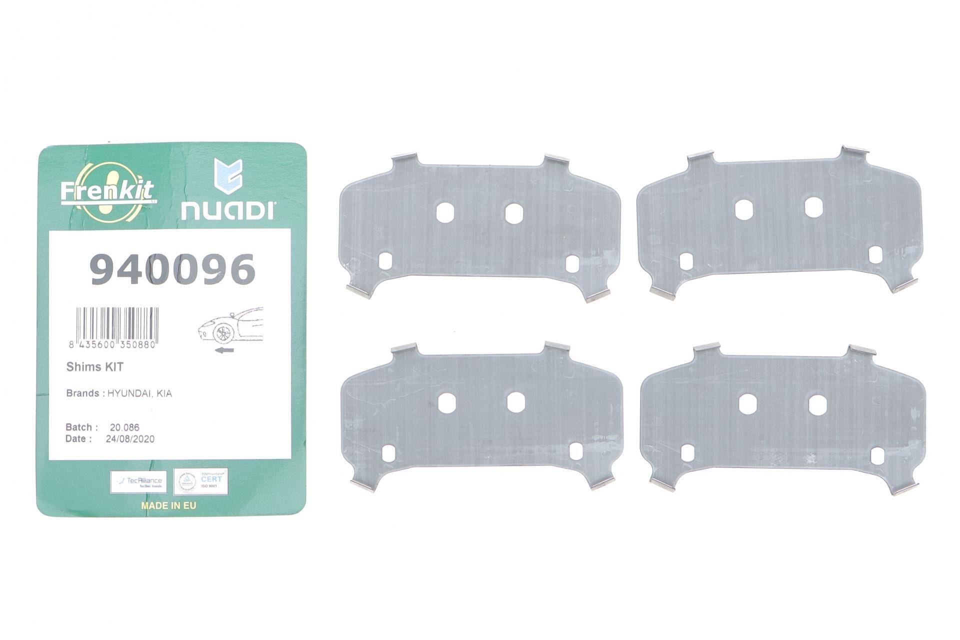 Комплект протискрипних пластин (передніх) Hyundai Elantra 00-06/Matrix 01-10 (Akebono)