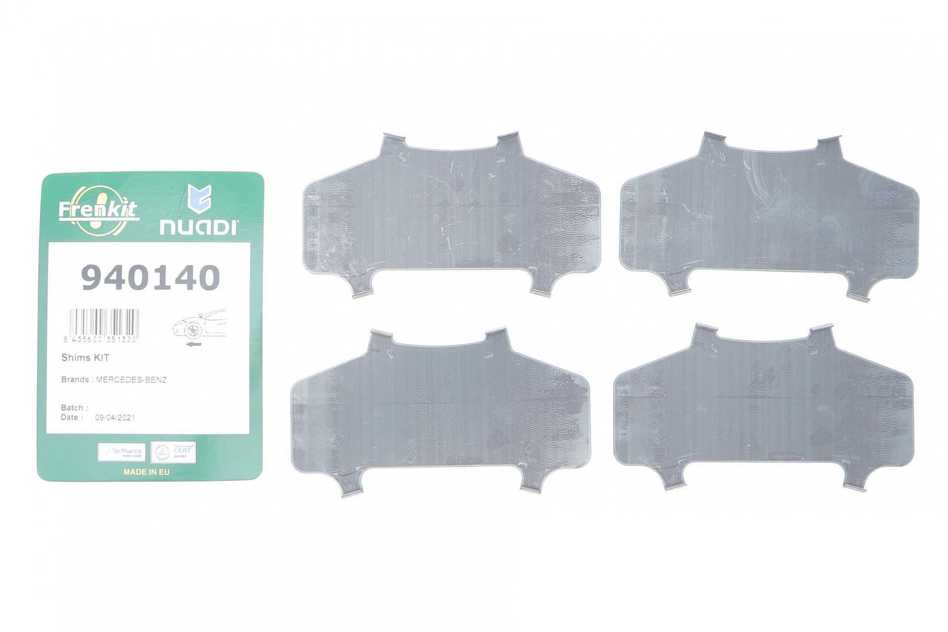 Комплект протискрипних пластин (передніх) MB E-class (W211/W212) 05-15/S-class (W221) 06-13