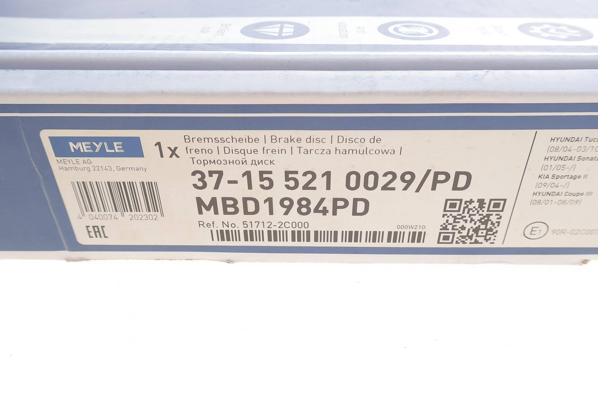 Диск гальмівний (передній) Hyundai Tucson 04-/Kia Cee'd 06- (280x26)