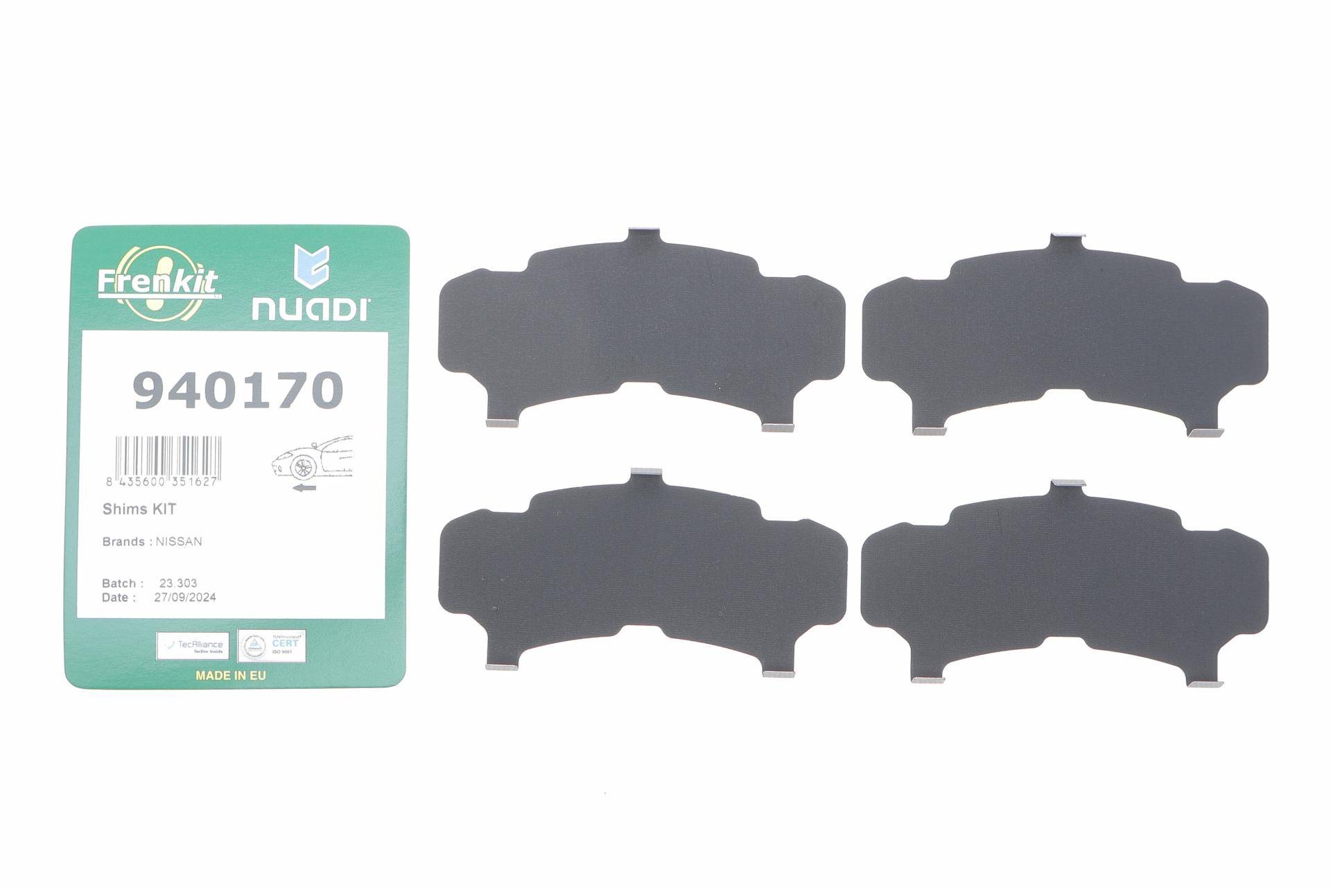 Комплект протискрипних пластин (передніх) Nissan Qashqai/X-Trail 07-14