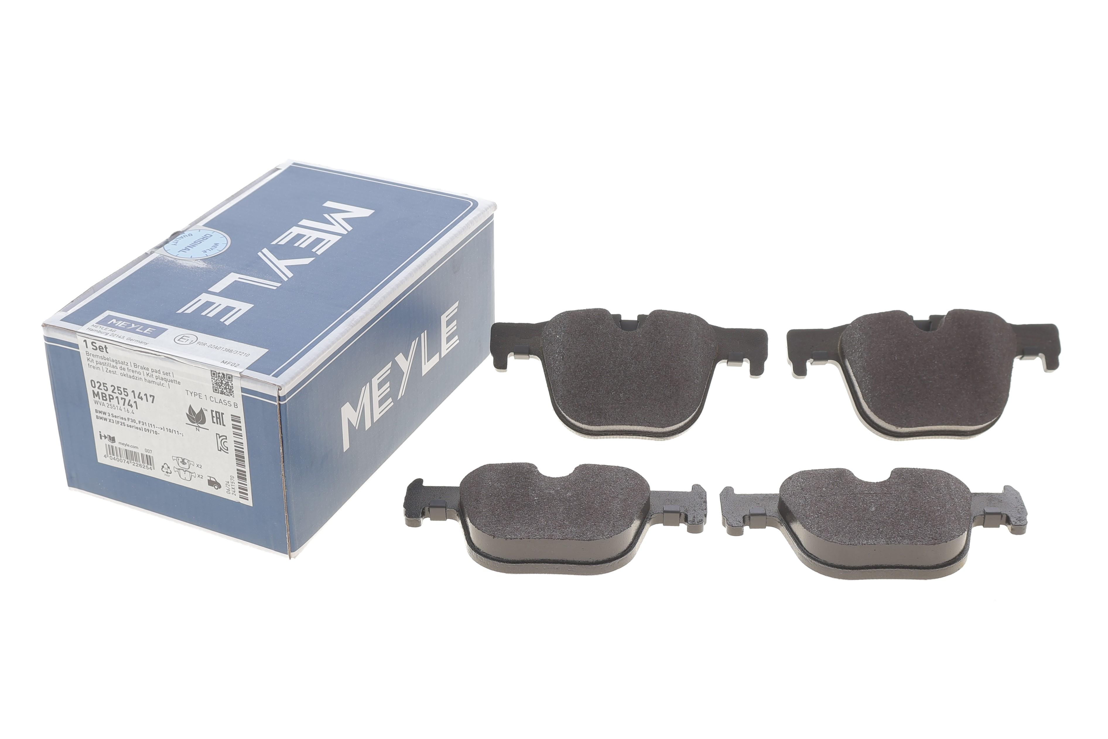 Колодки гальмівні (задні) BMW 3 (F30/F31/F34/F80)/4 (F32/F36/F82) 11-