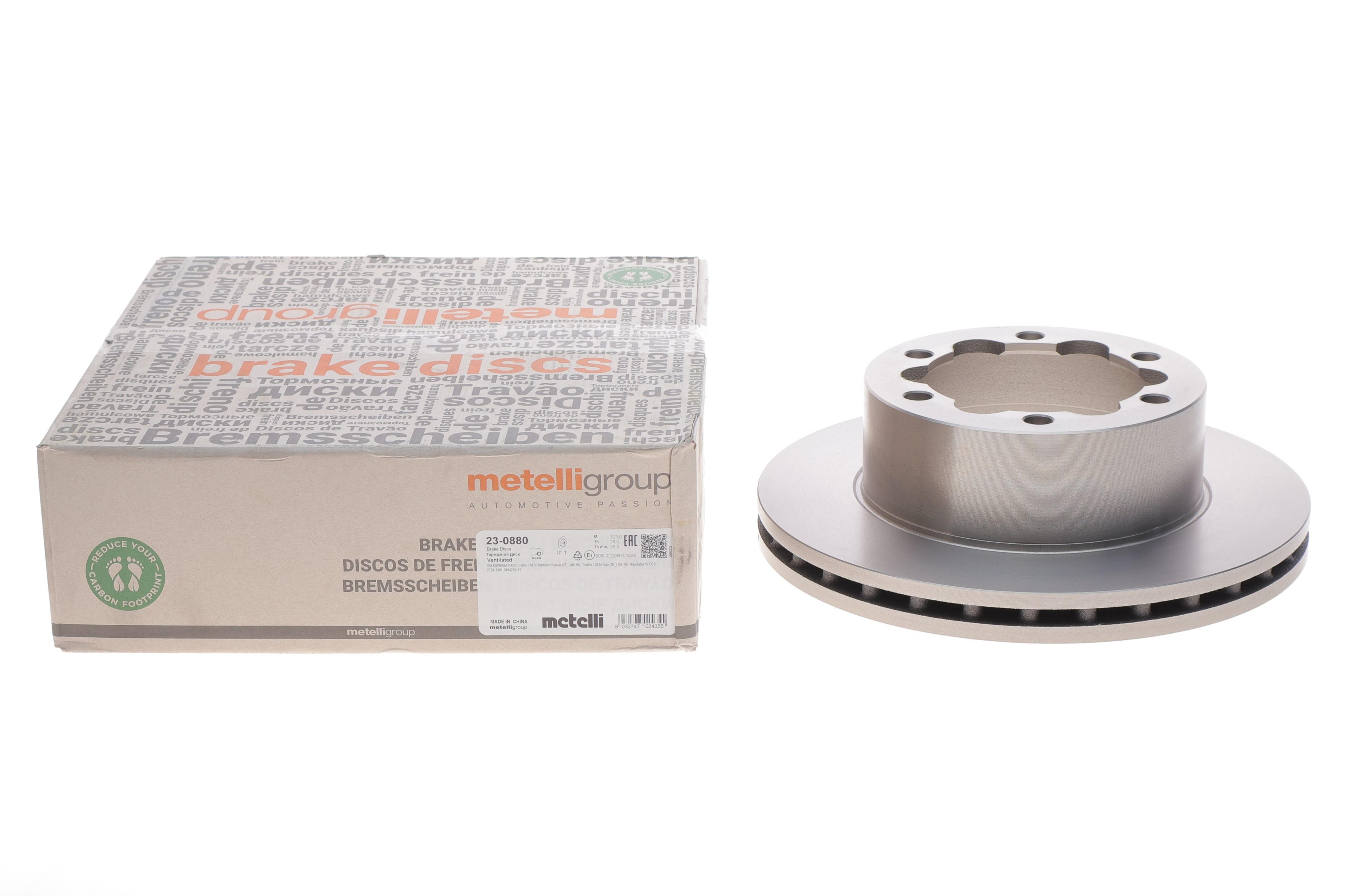 Диск гальмівний (задній) MB Sprinter 411-519CDI/VW Crafter 30-50 06- (303x28) (вент.)