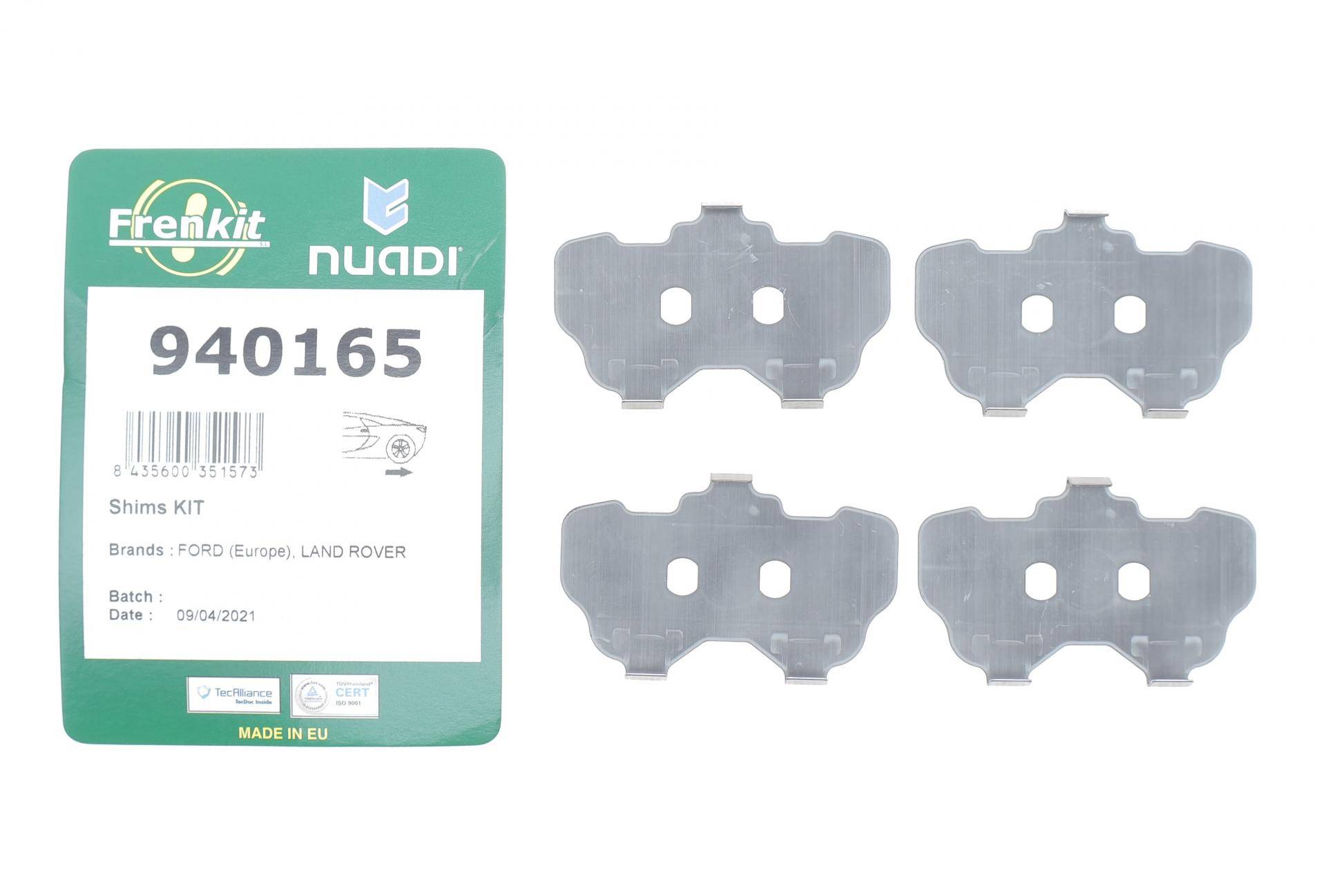 Комплект протискрипних пластин (задніх) Ford Focus/Galaxy/Kufa/Mondeo 05-15