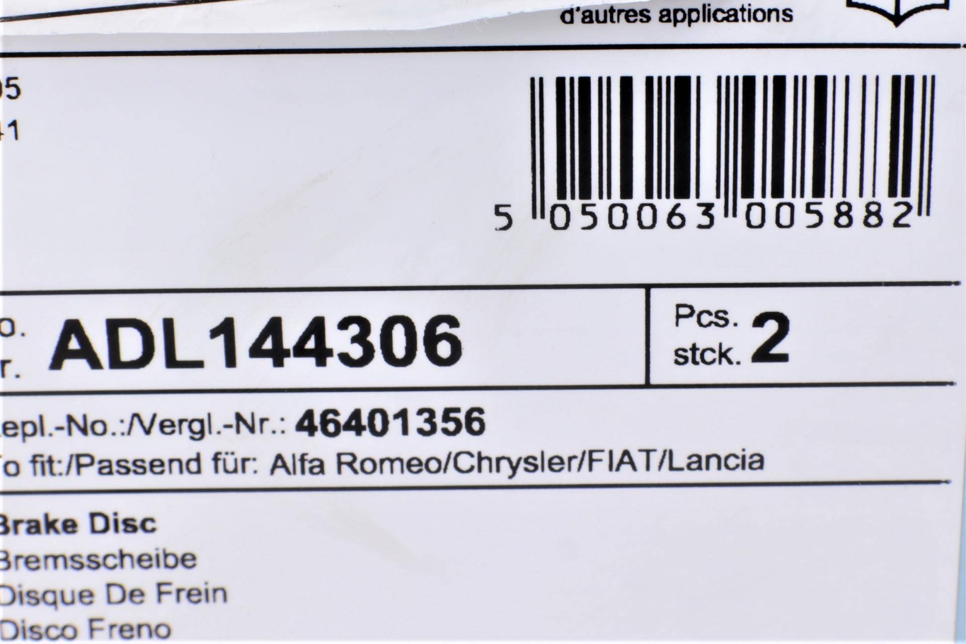 Диск гальмівний (передній) Citroen Nemo/Peugeot Bipper 08- (257x22)