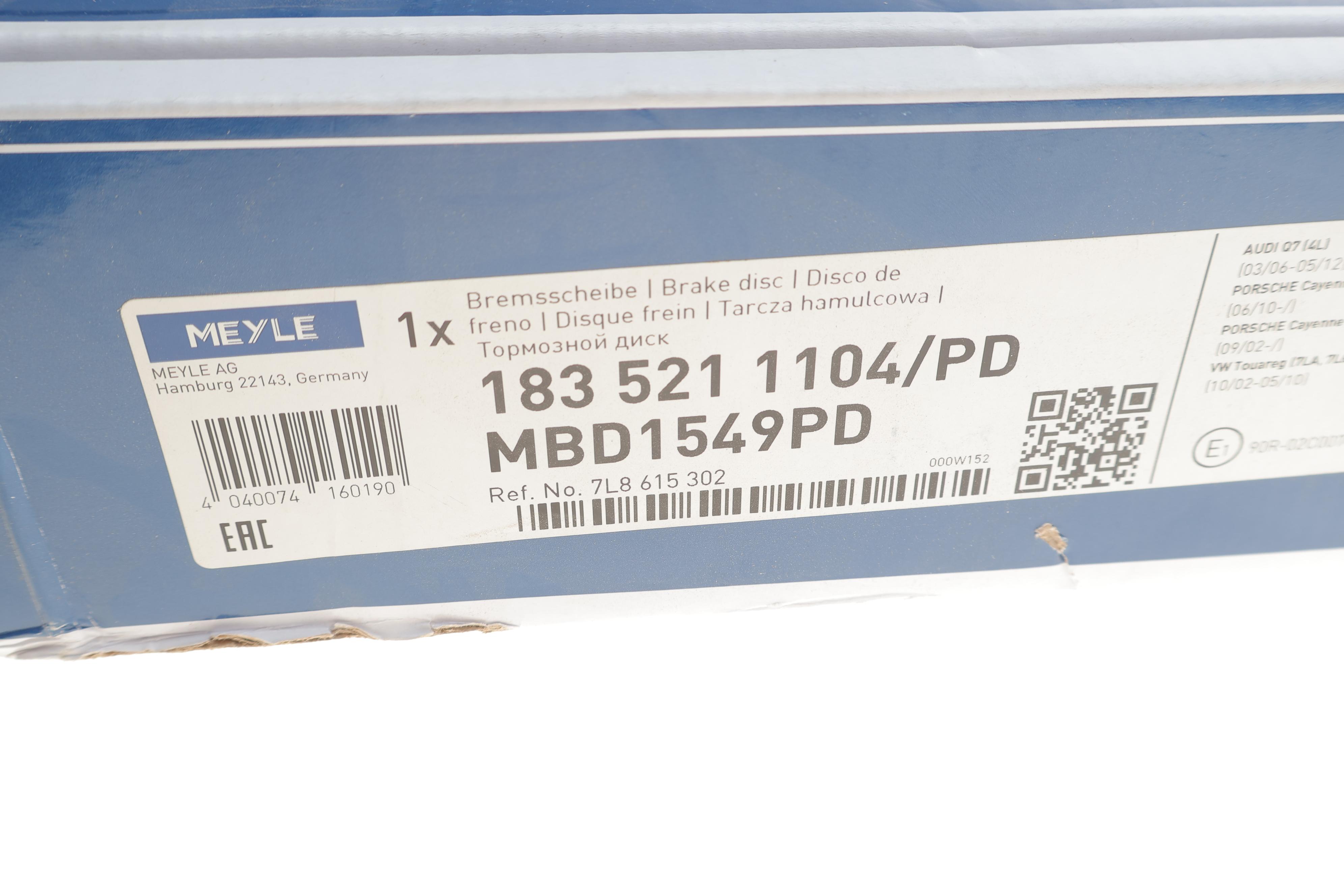 Диск гальмівний (передній) Audi Q7 06-15/Porsche Cayenne 02-/VW Touareg 02-10 (350x34) (R)