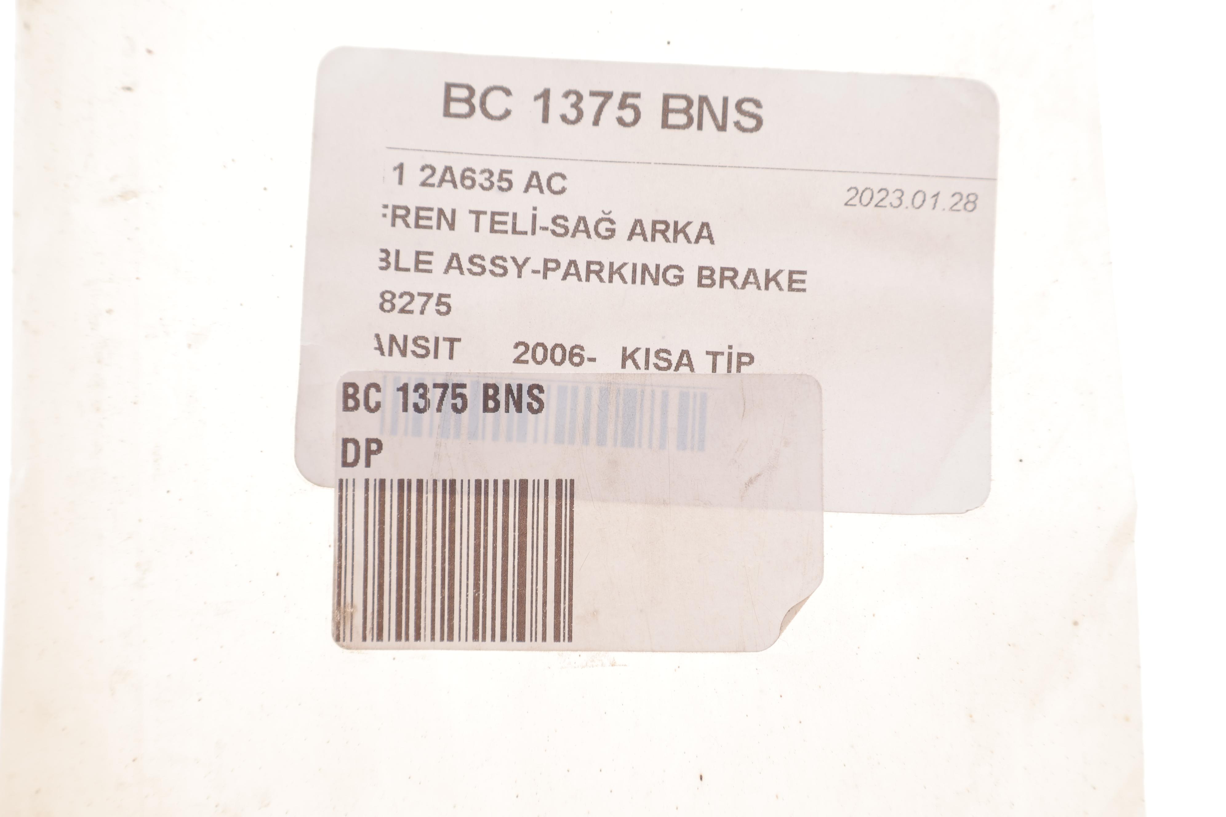 Трос ручника (задній) Ford Transit 06- (1266/1066mm) (R)