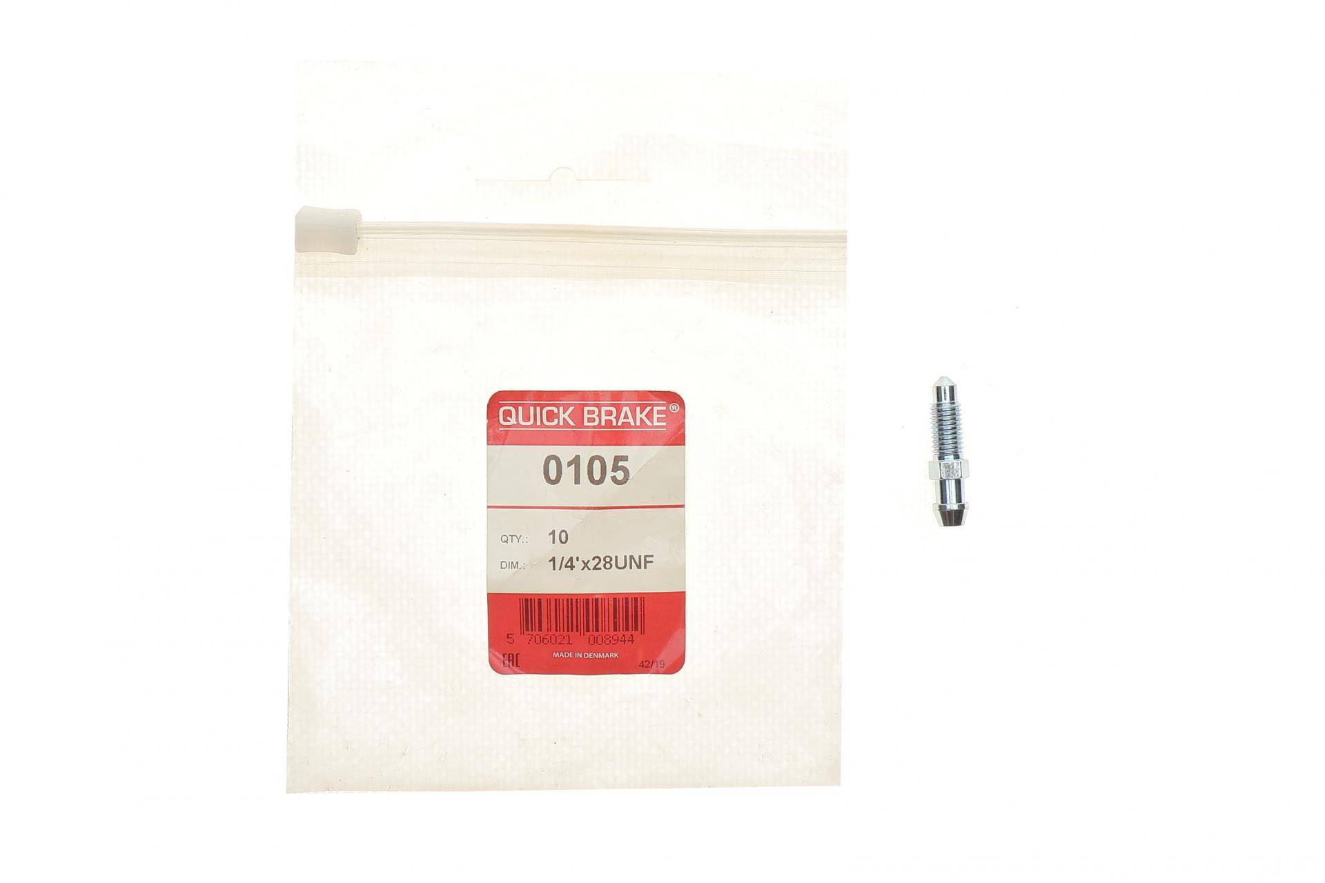 Штуцер прокачки гальм (1/4''x28/7x28.5)