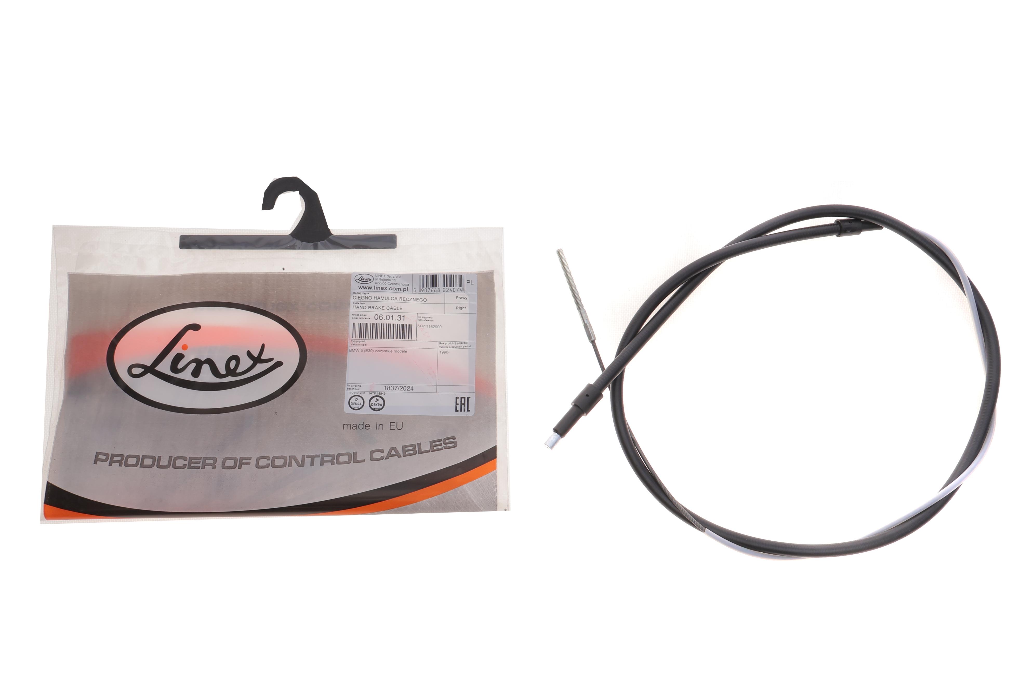 Трос ручника (задній) (R) BMW 5 (E39) 520-540i 96-04 (1890/1120mm)