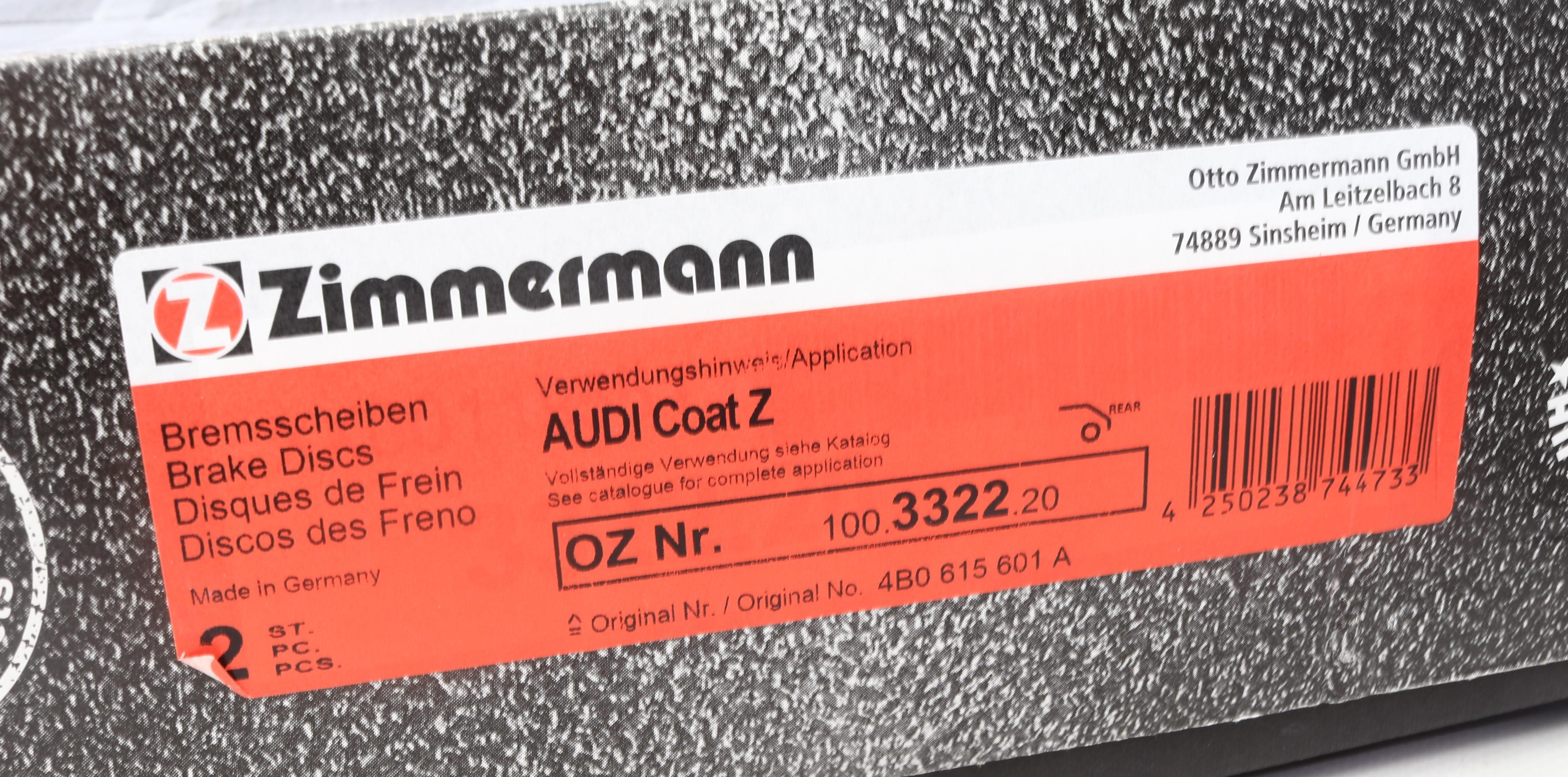 Диск гальмівний (задній) Audi A6 97-05 (255x10) (з покриттям) (повний)