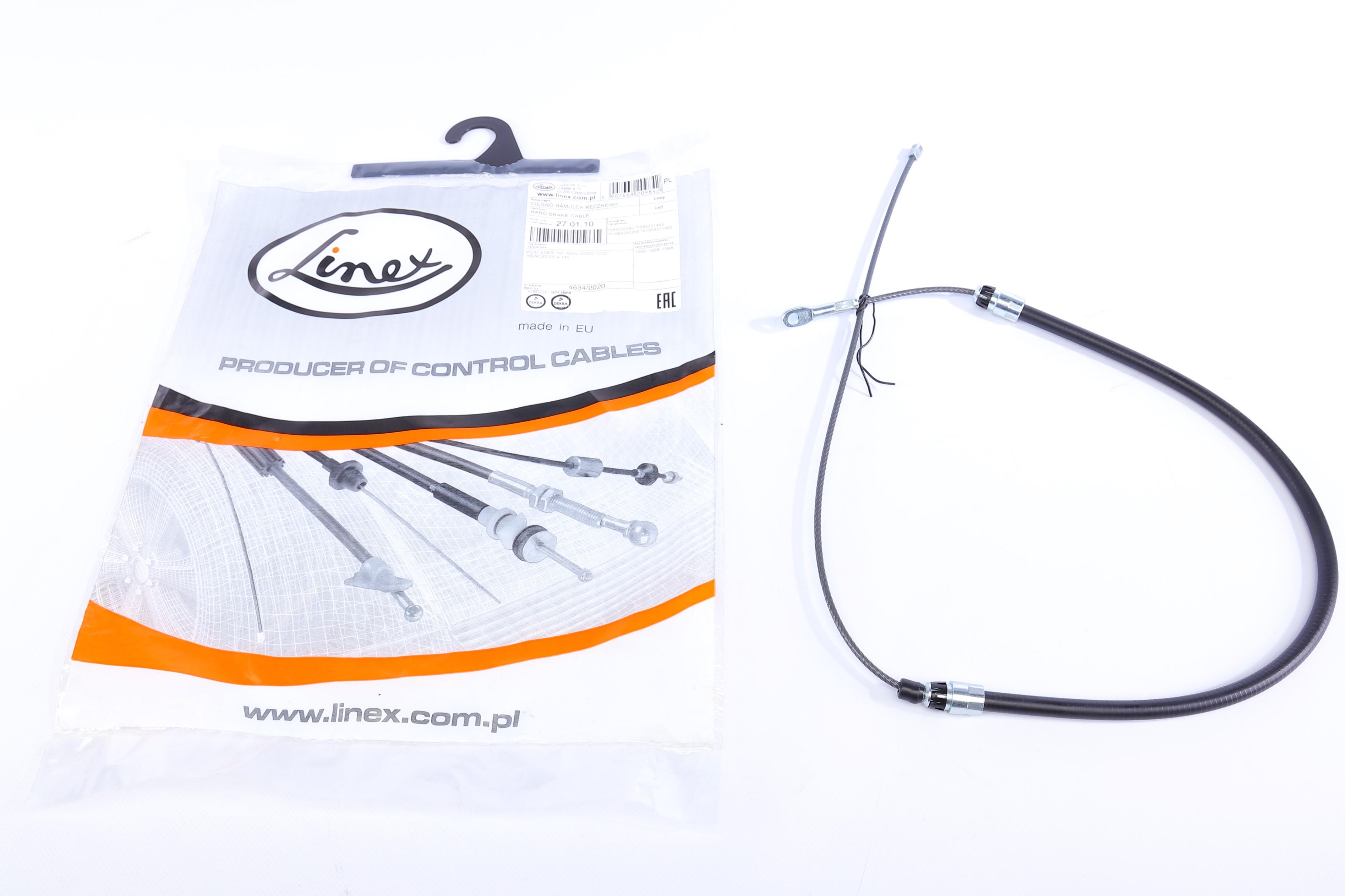 Трос ручника (задній) (L) MB A-class (W168) 97-04 (1062/498mm)